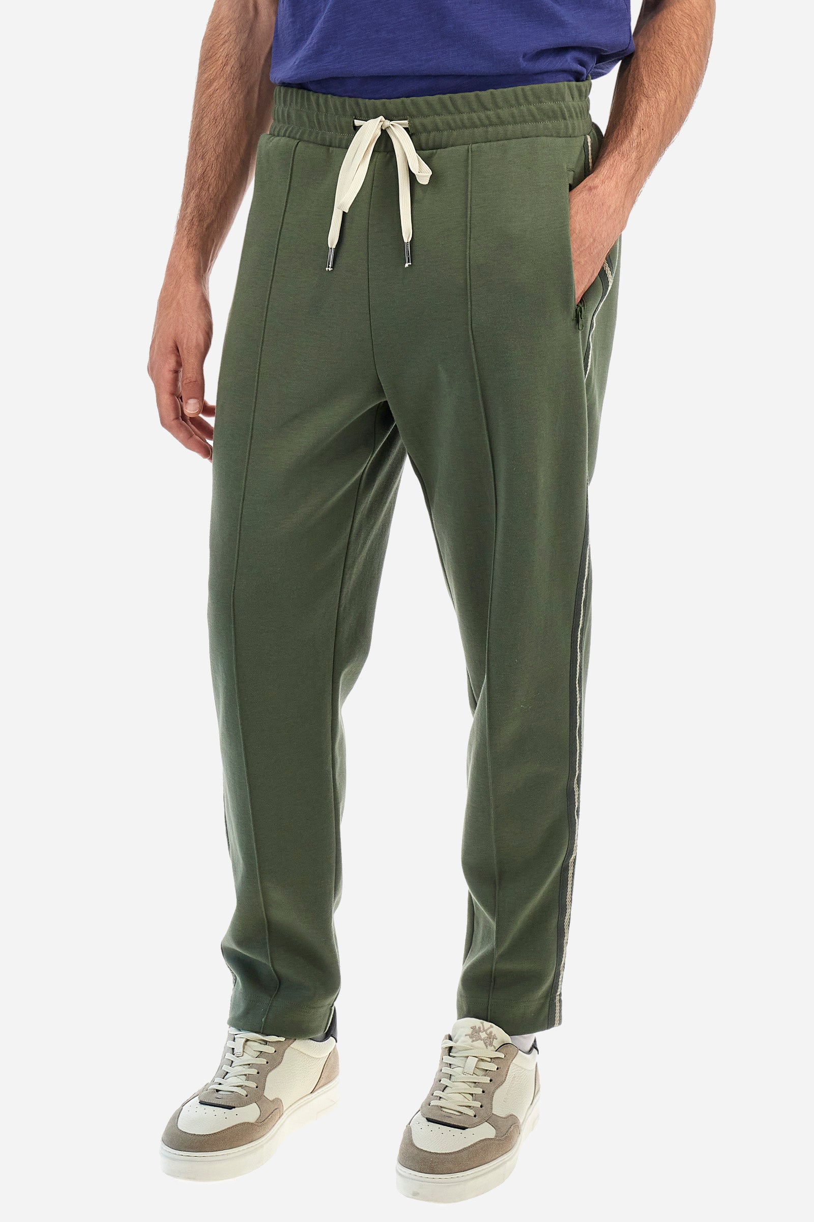 Jogging bottoms in mixed cotton with a regular fit - Art