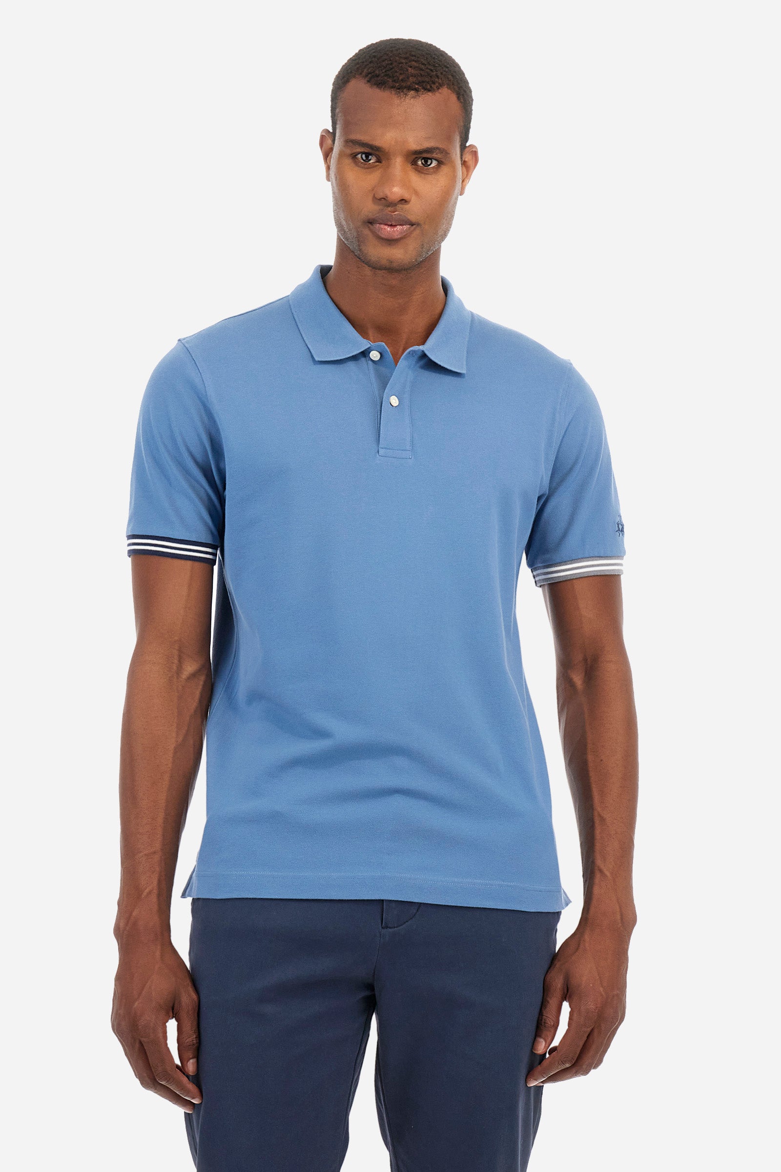 Regular fit polo shirt in stretch cotton - Zaccary