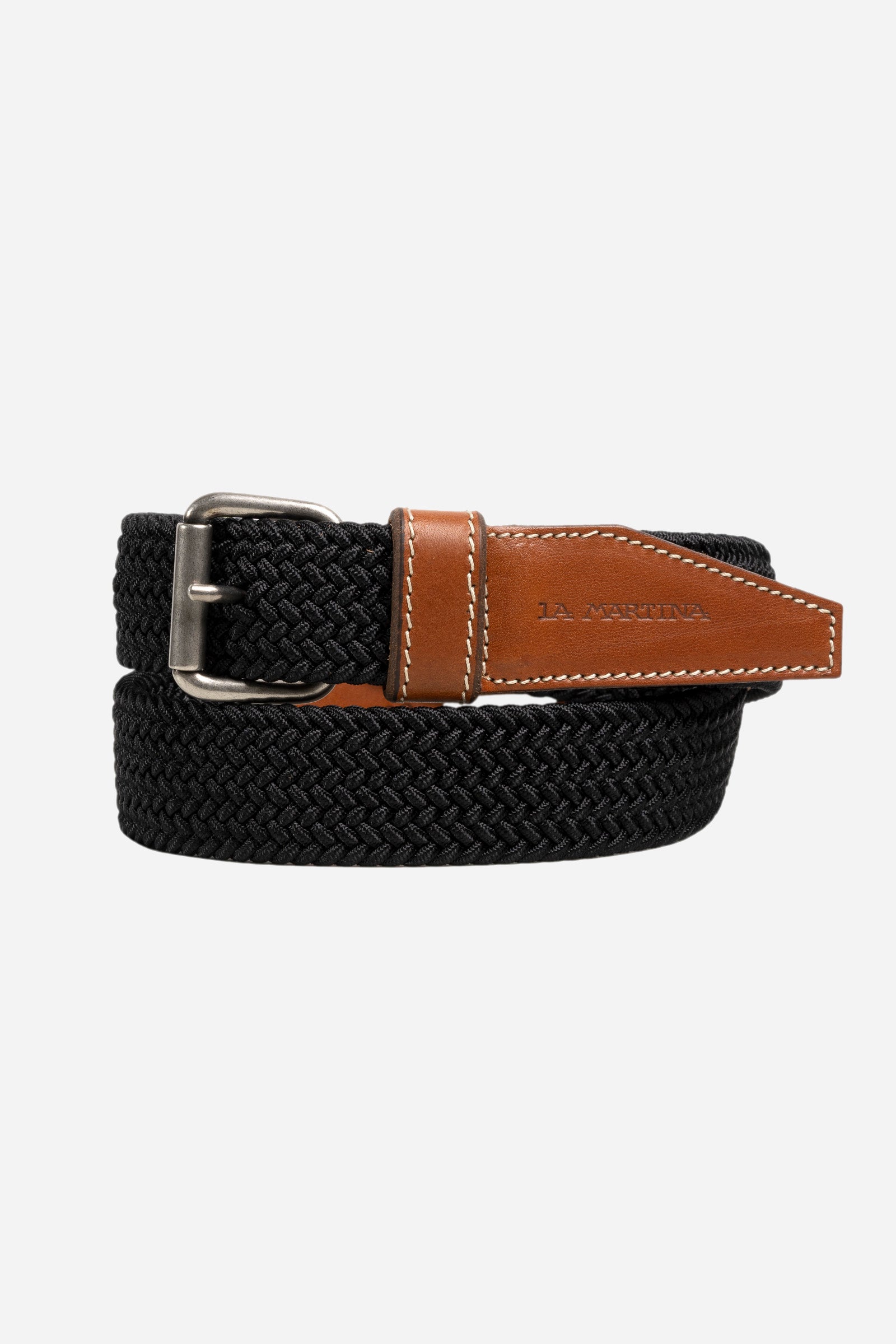 Men's belt in cotton and viscose