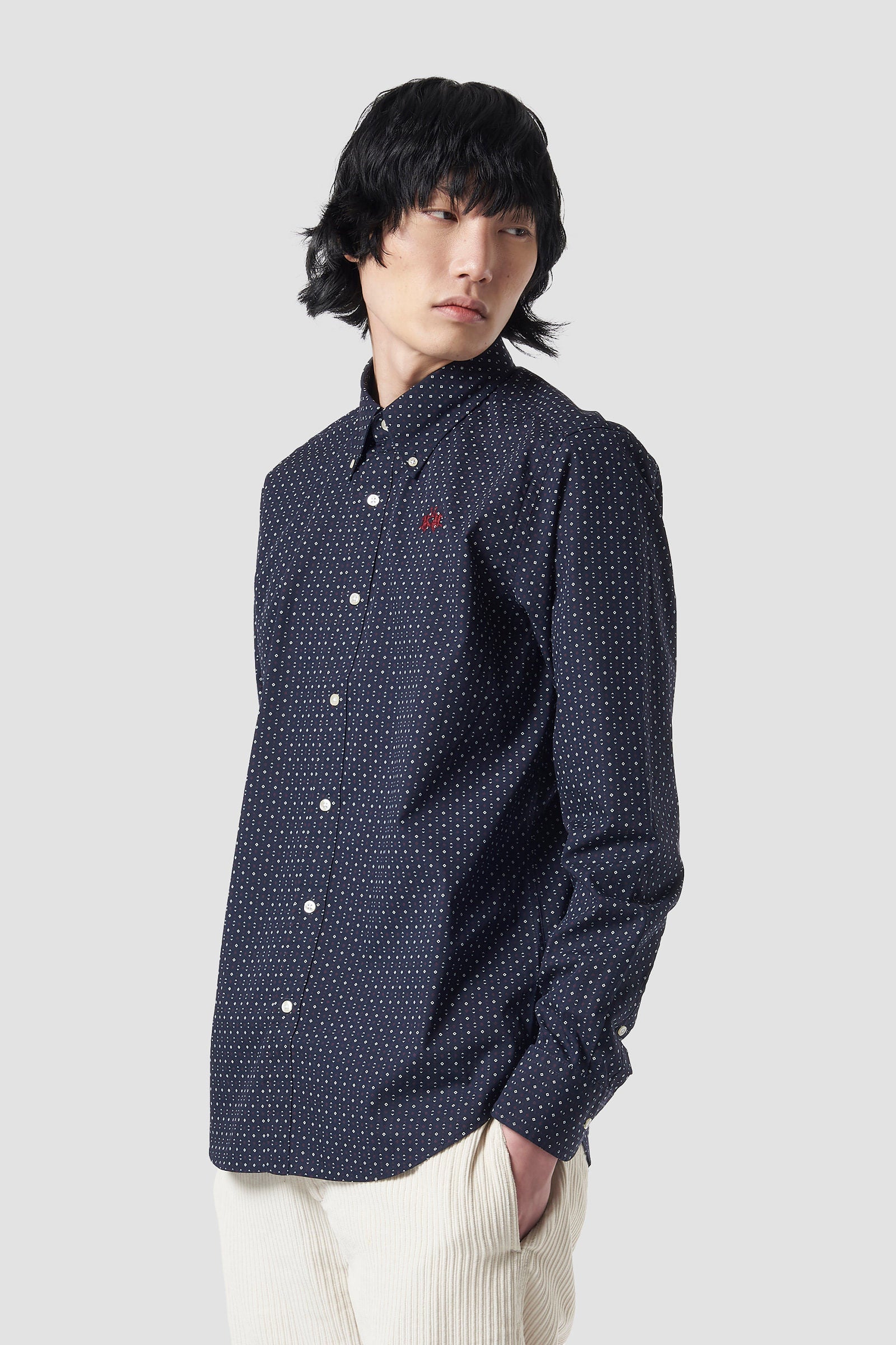 Optical cotton shirt