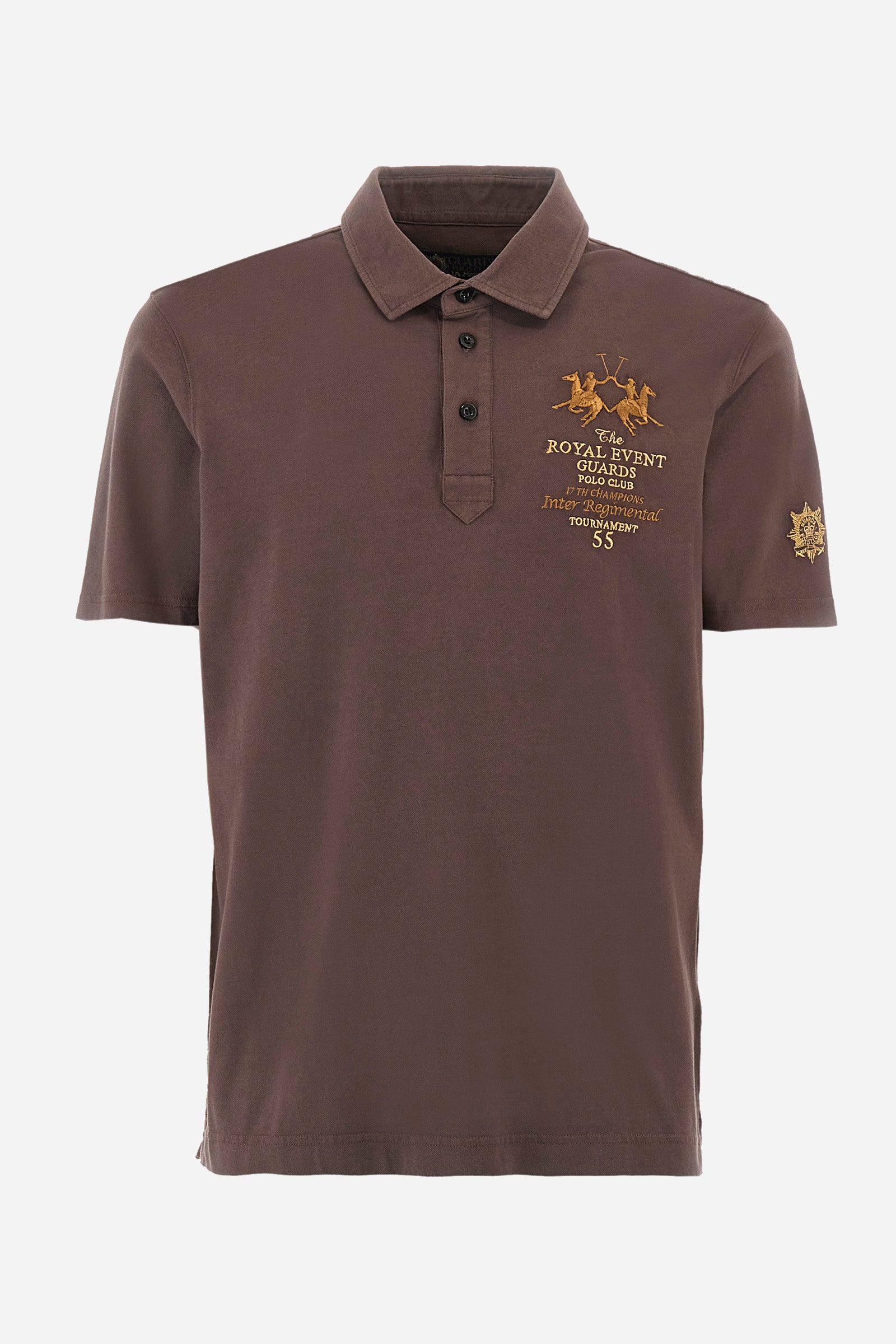 Regular-fit polo shirt in elasticated cotton - Yasmani