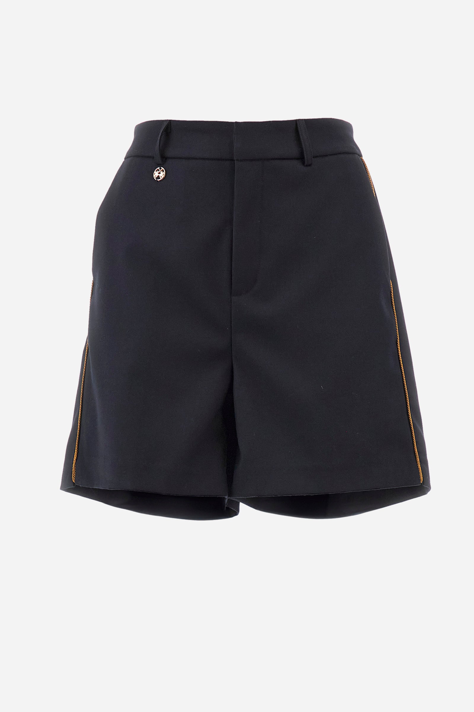 Regular fit Bermuda shorts in synthetic fabric - Zaina