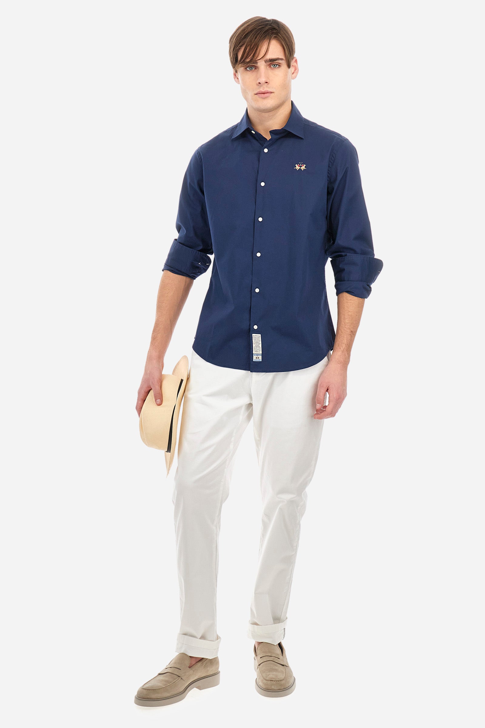 Camicia in cotone poplin slim fit - Garrick