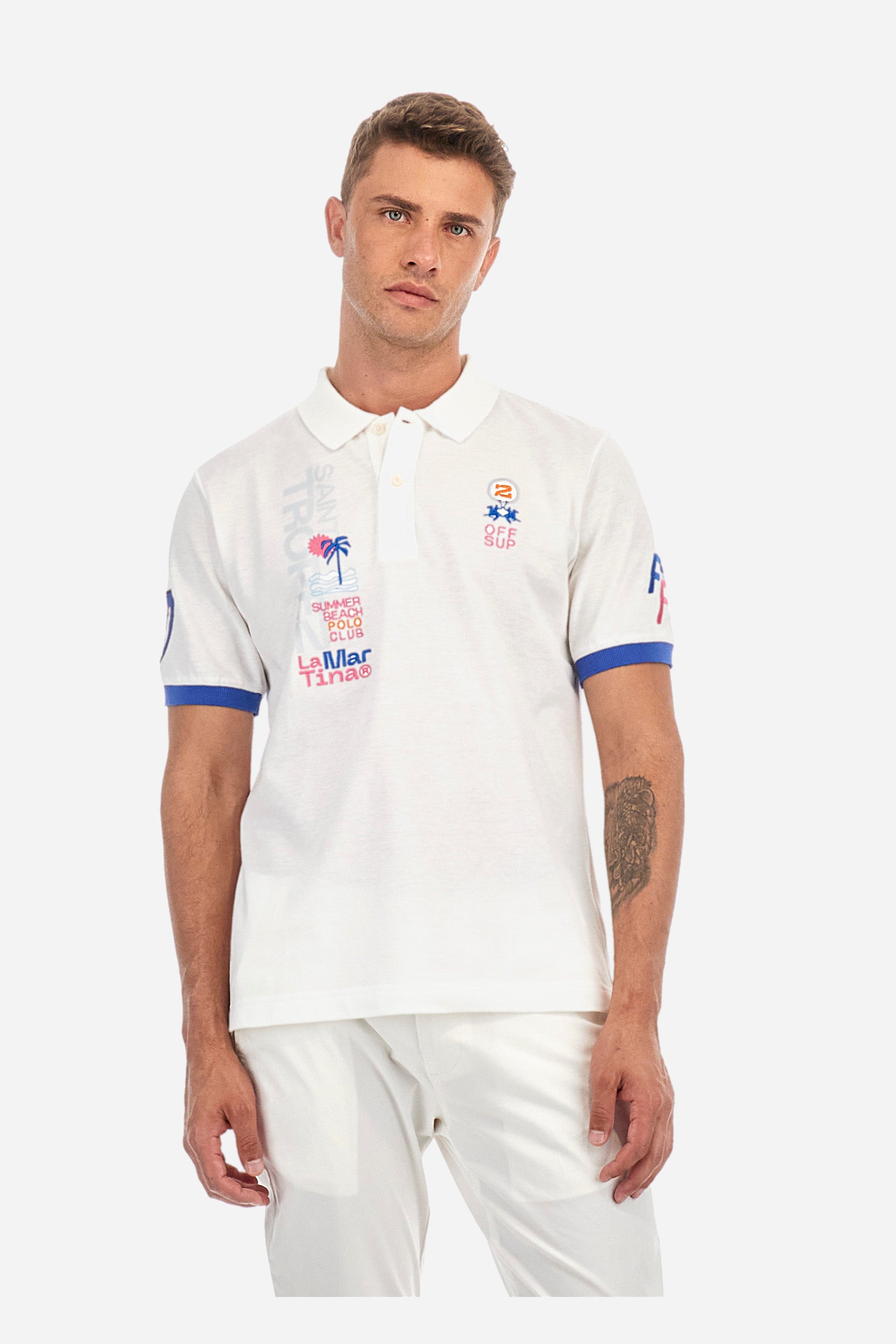 Regular-fit polo shirt in cotton - St. Tropez Summer Capsules