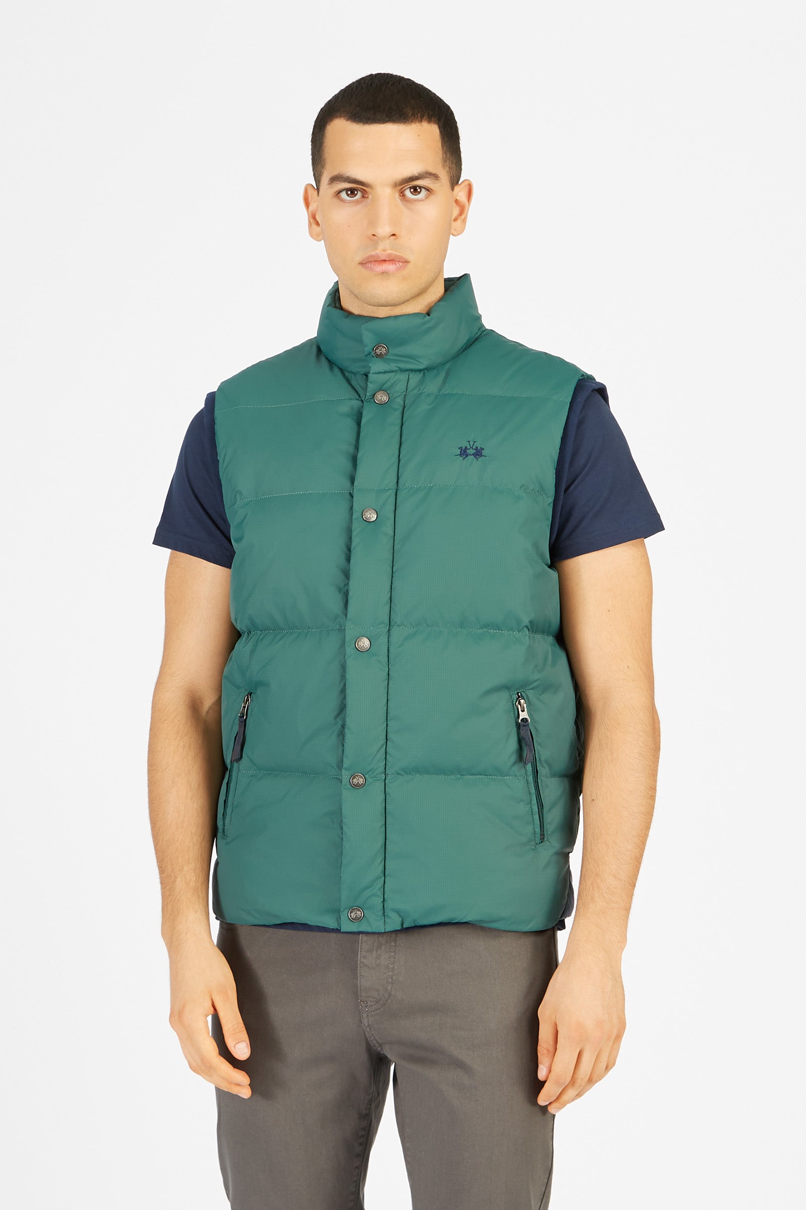 Regular fit synthetic fabric padded vest Argentina