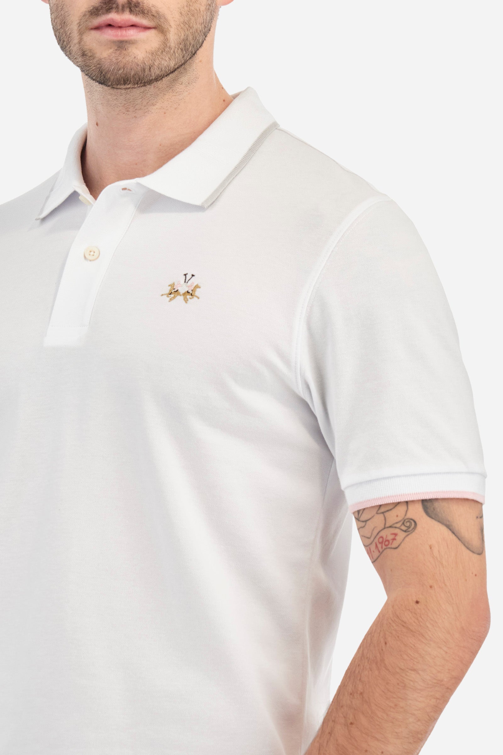 Schmal geschnittenes Poloshirt aus Baumwoll-Piquée mit Stretchanteil - Russell