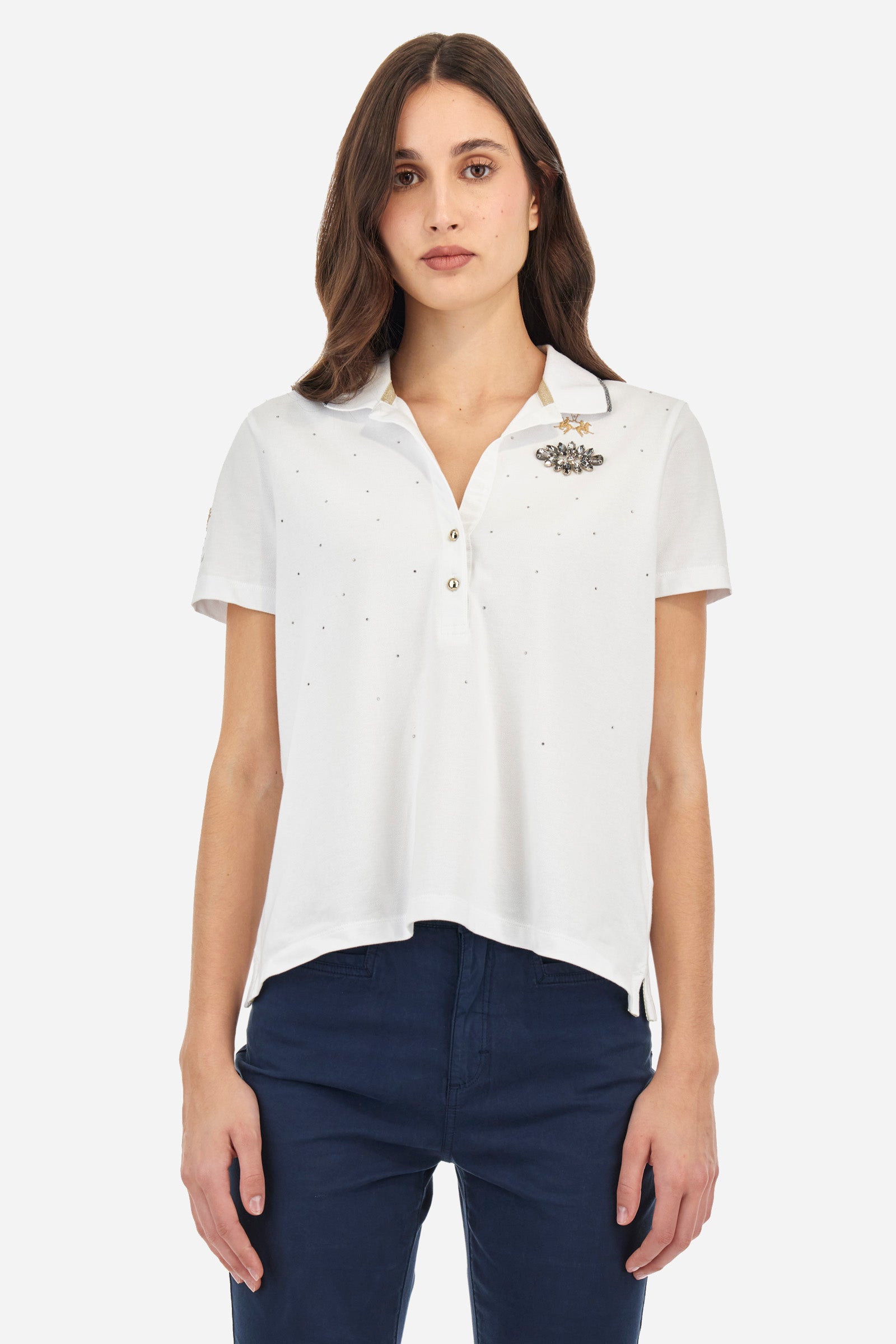 Polo shirt in stretch piqué cotton in regular fit - Arcadia