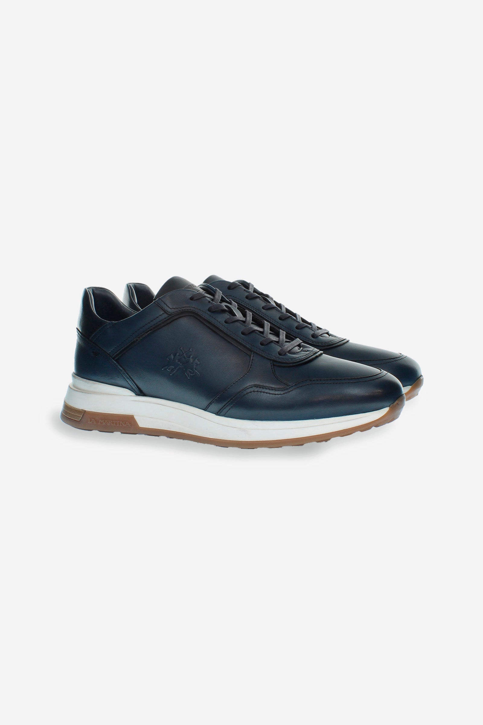 Men's leather and suede trainer - "Route 40"