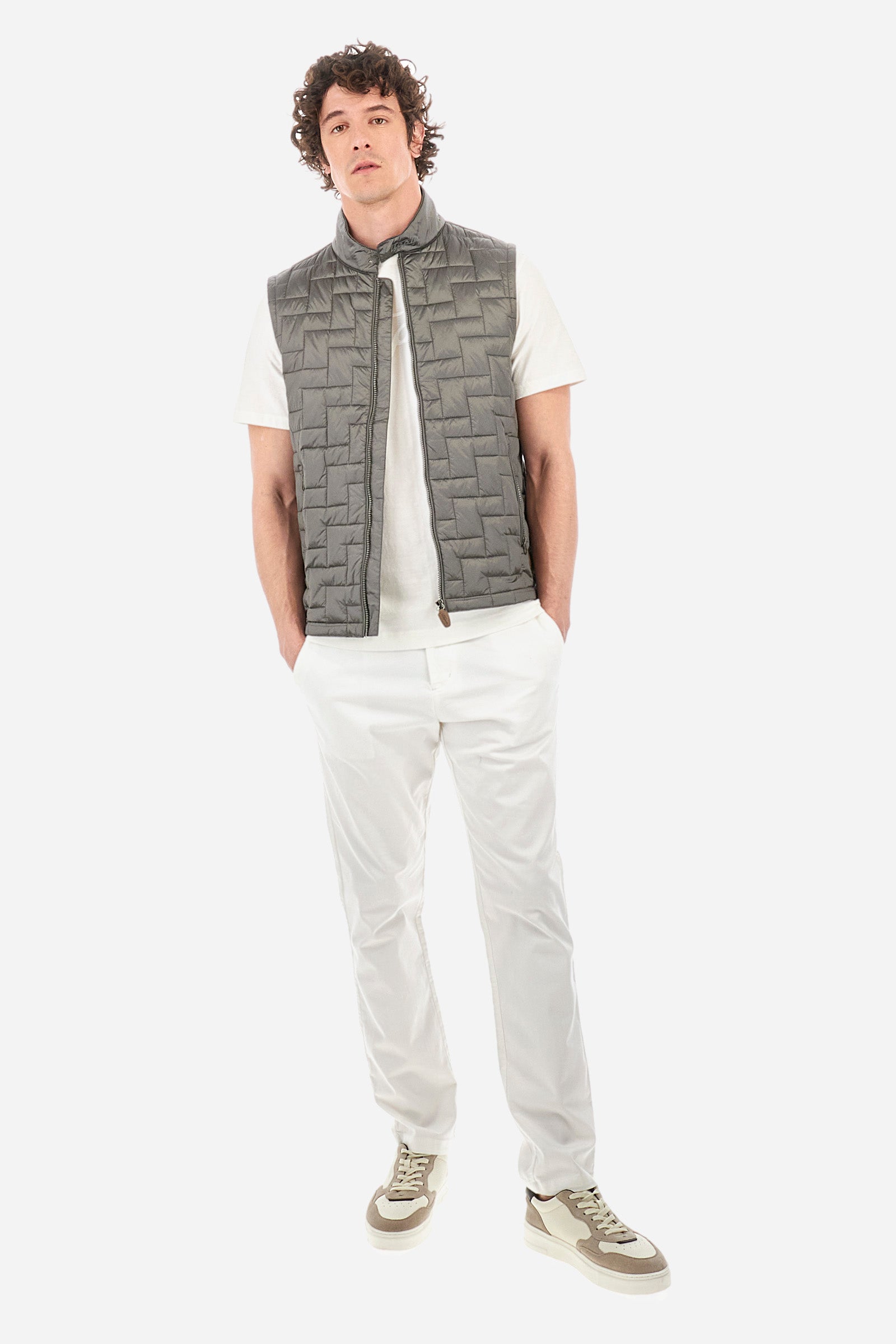 Regular-fit gilet in synthetic fabric - Yardlee