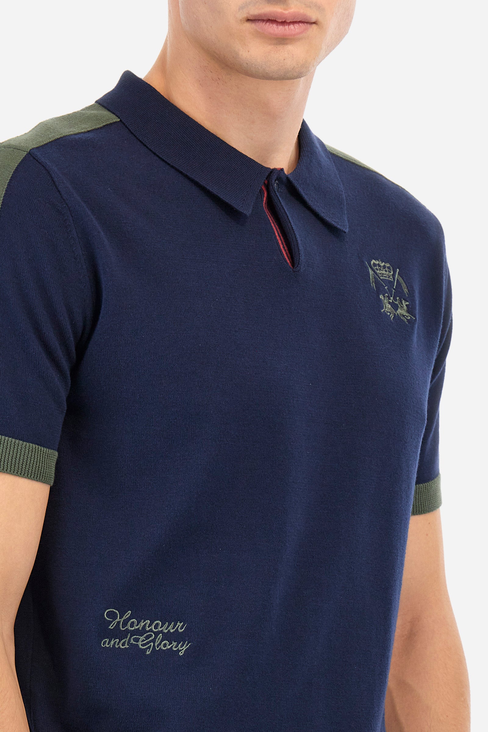 Polo shirt in tricot cotton knit in regular fit - Anthony