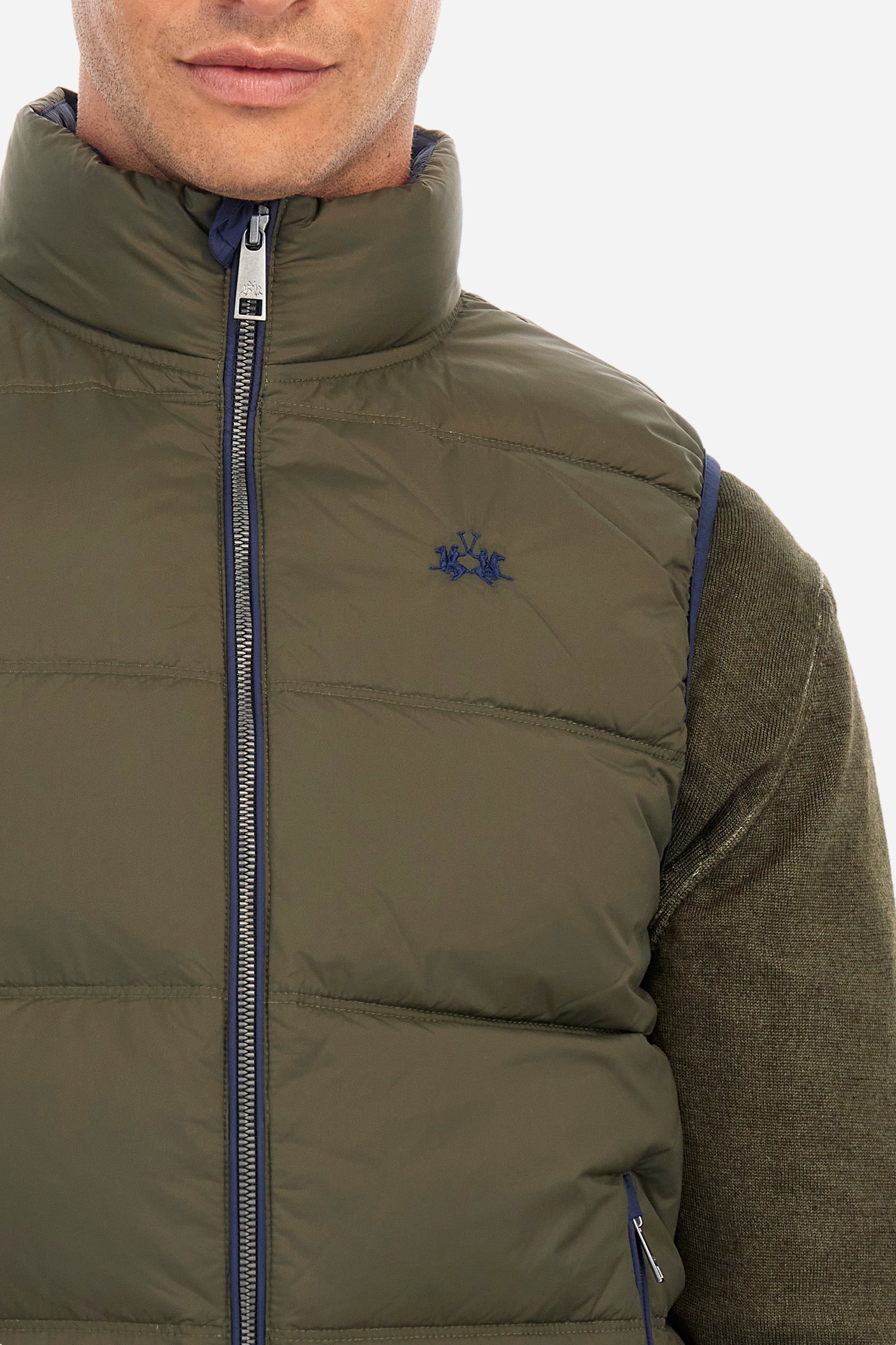 Gilet regular fit in tessuto sintetico - Zipactonal