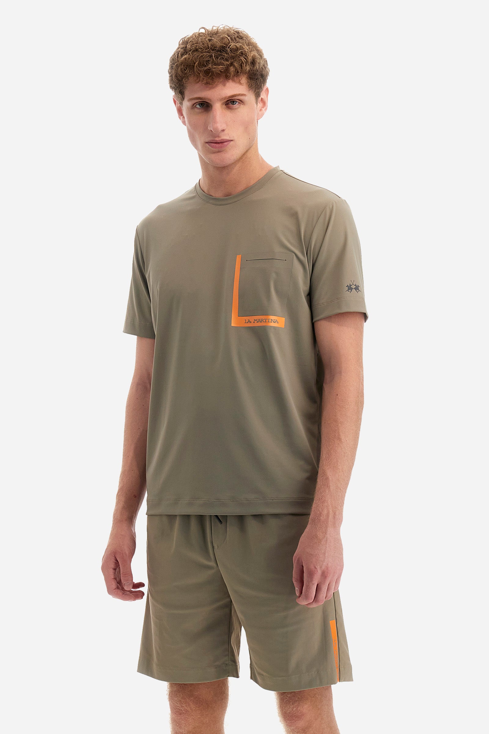 T-Shirt aus Synthetikgewebe Regular Fit - Ynyr