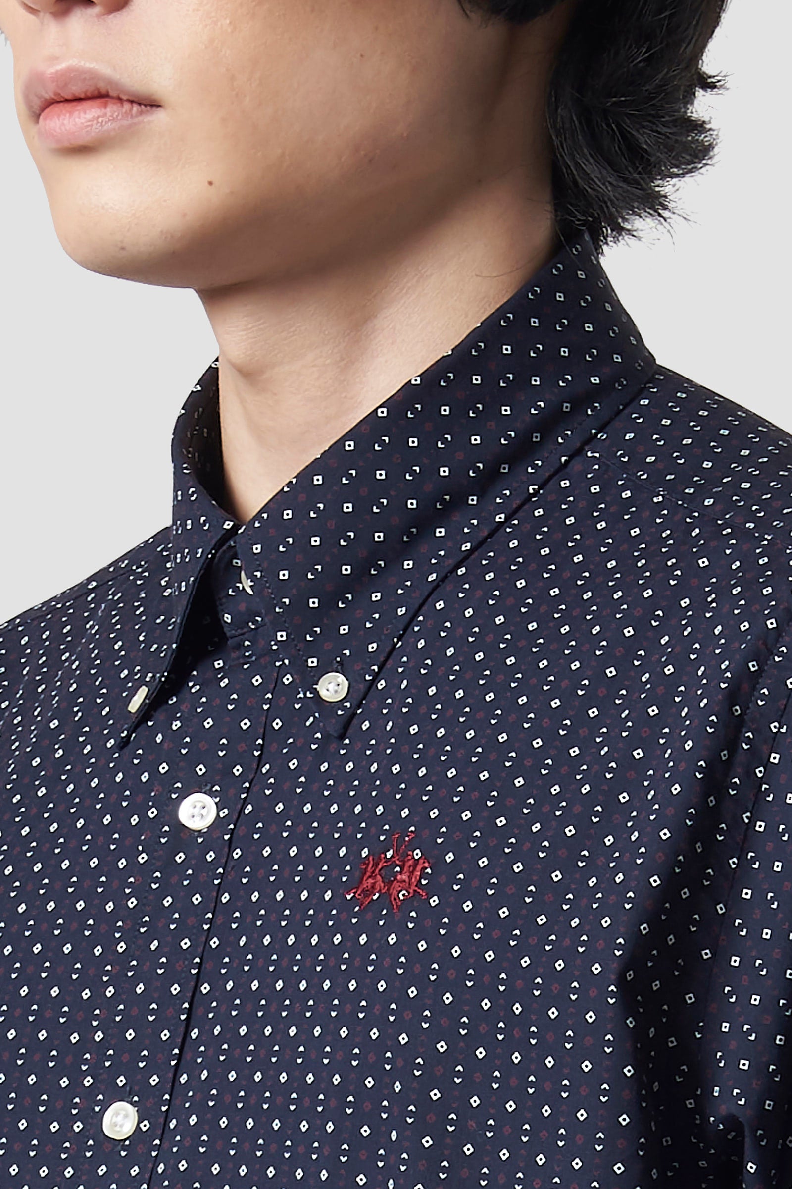 Optical cotton shirt