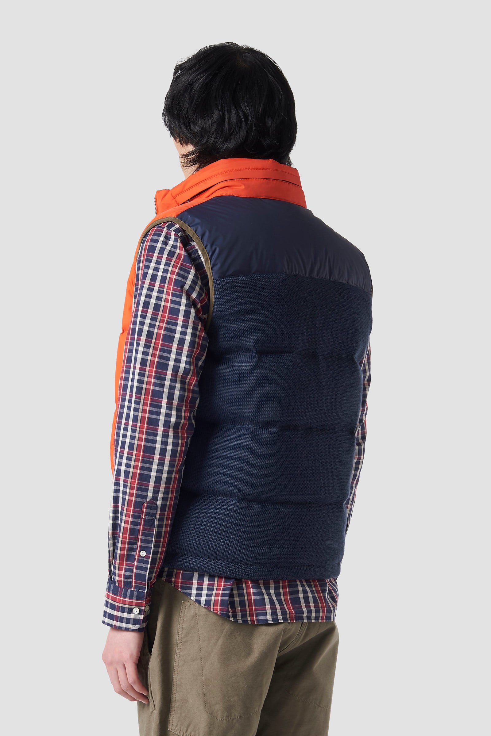 Men's wool-blend sleeveless down jacket