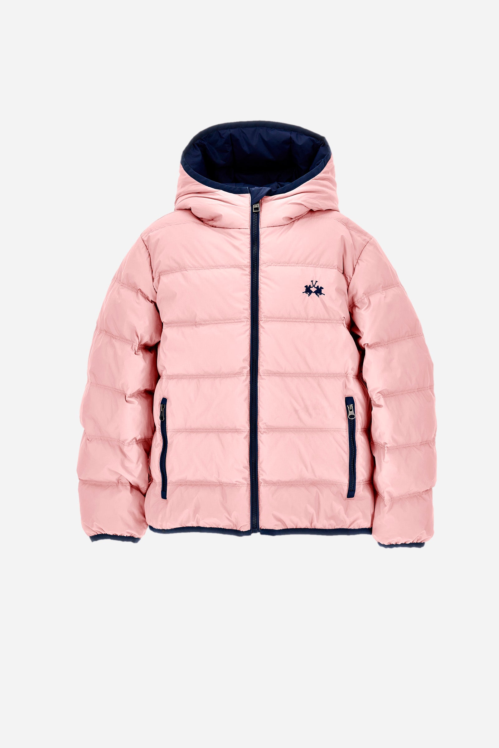 Girl's quilted bomber jacket with hood