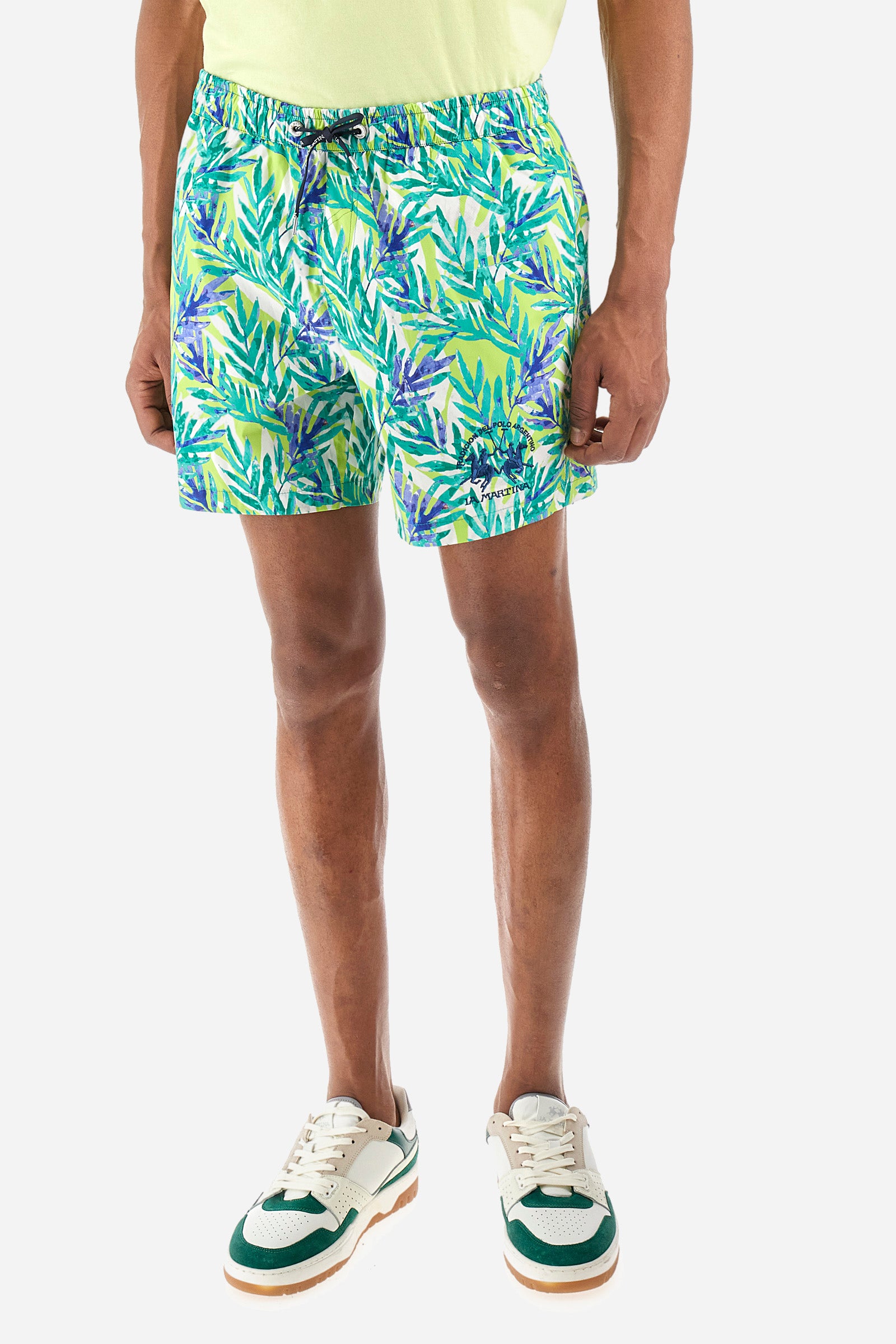 Regular-fit swimming shorts in synthetic fabric - Clint