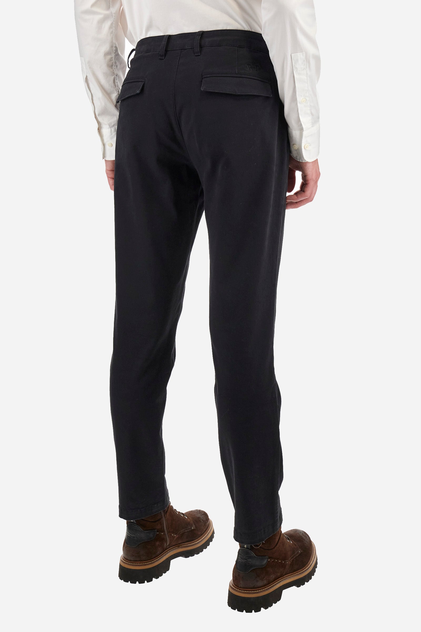 Pantalone chino regular fit in cotone elasticizzato - Zenovio