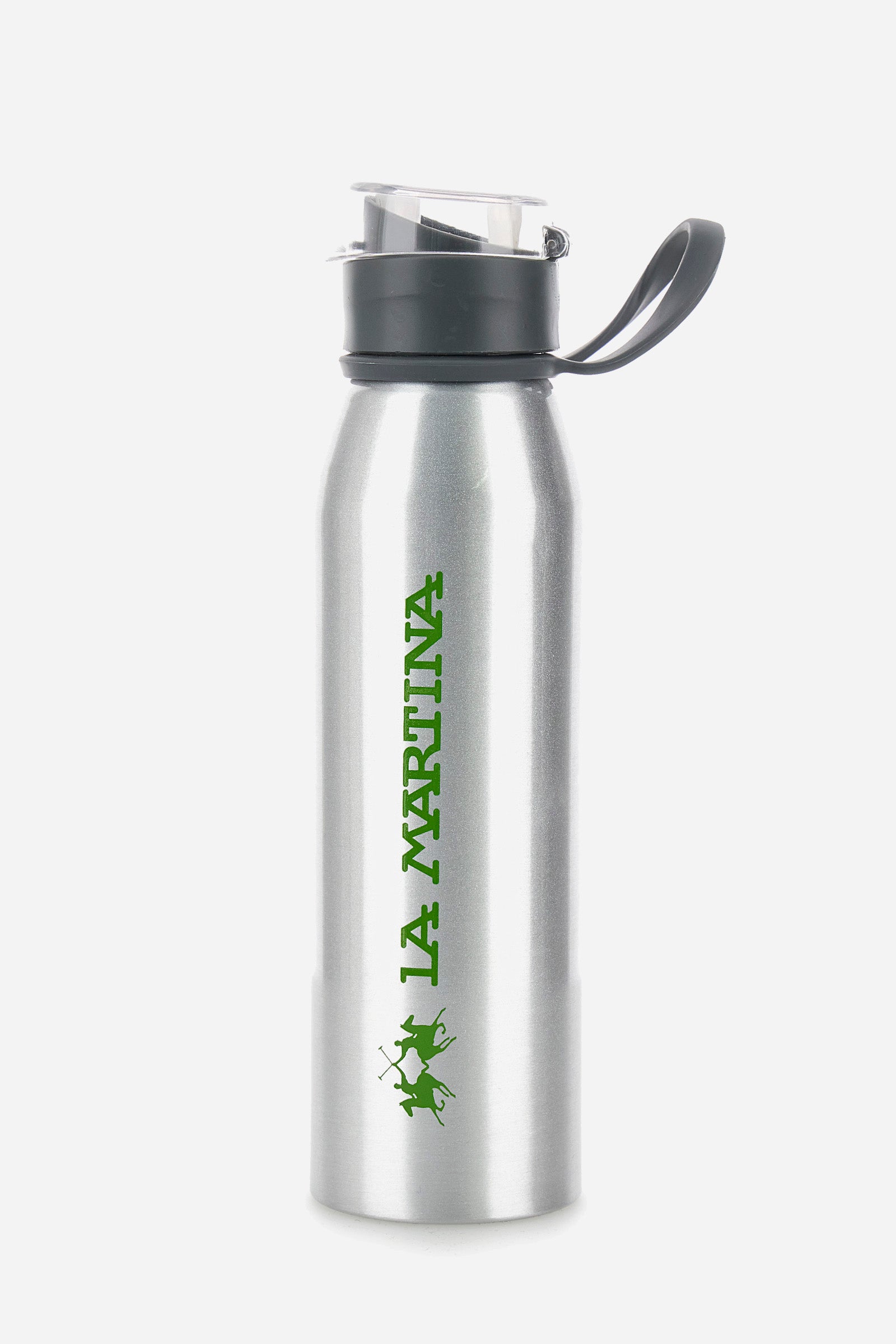 Unisex aluminium bottle with a watertight lid and logo