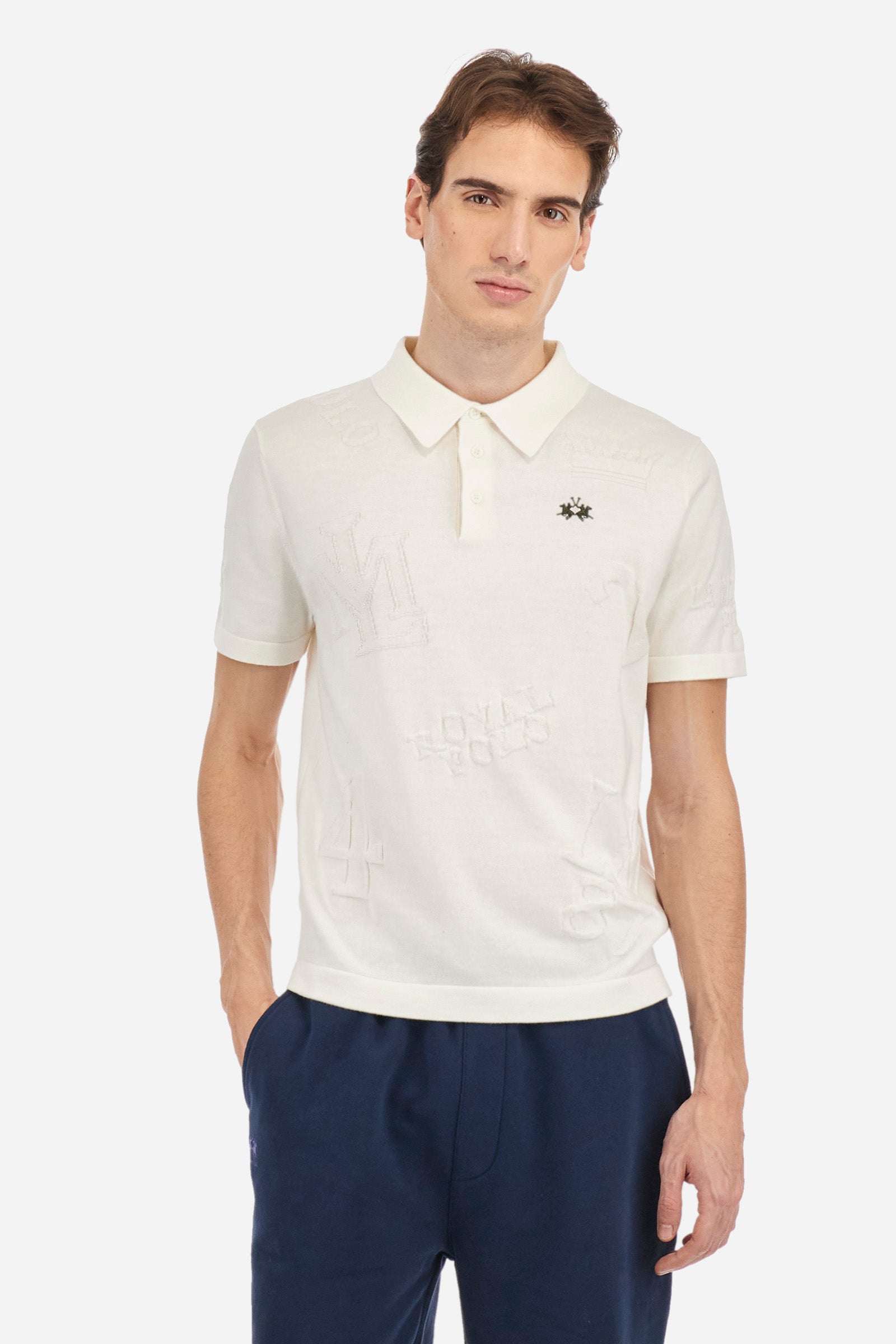 Regular-fit cotton knit polo shirt - Albert