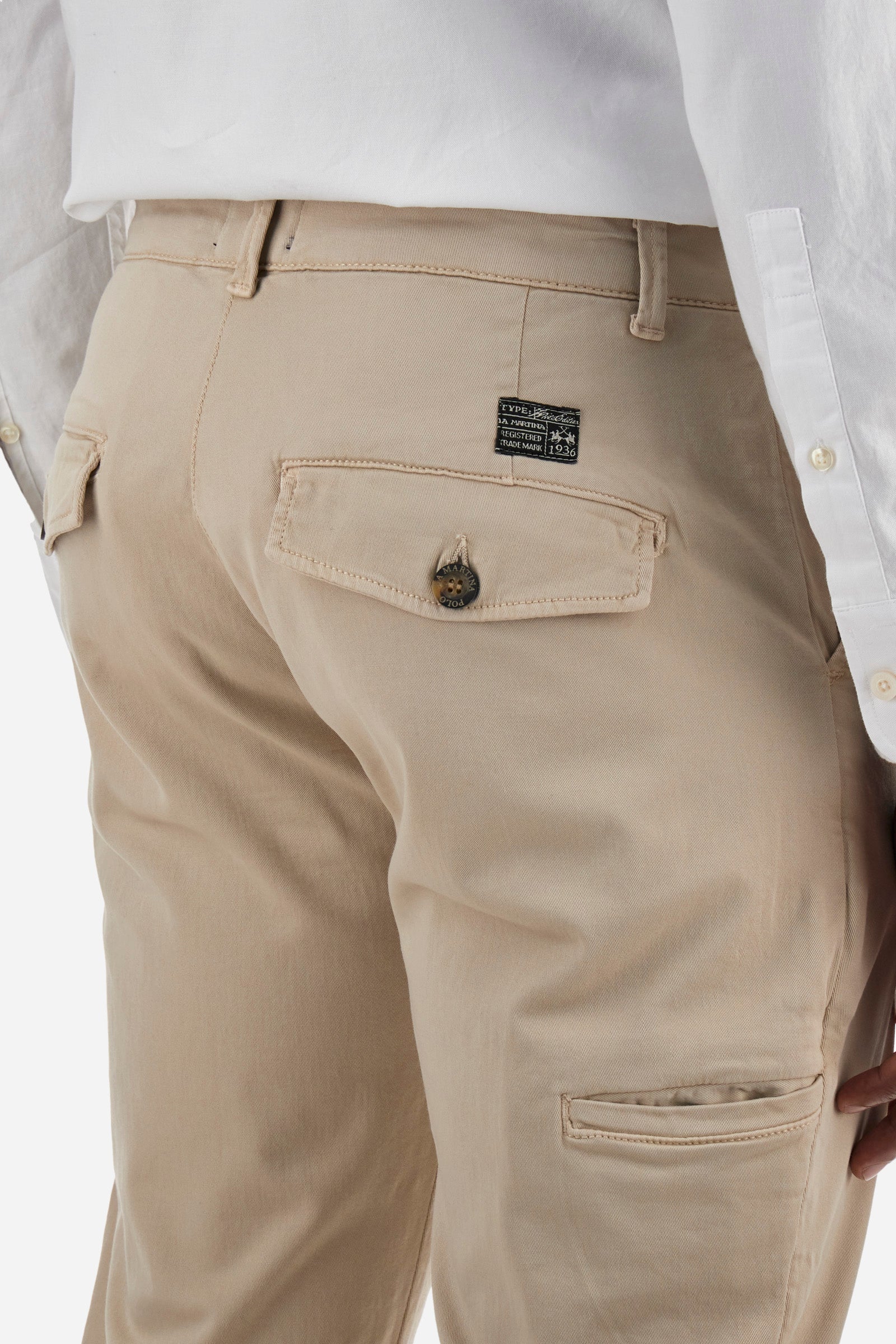 Regular fit stretch cotton chinos - Zivon