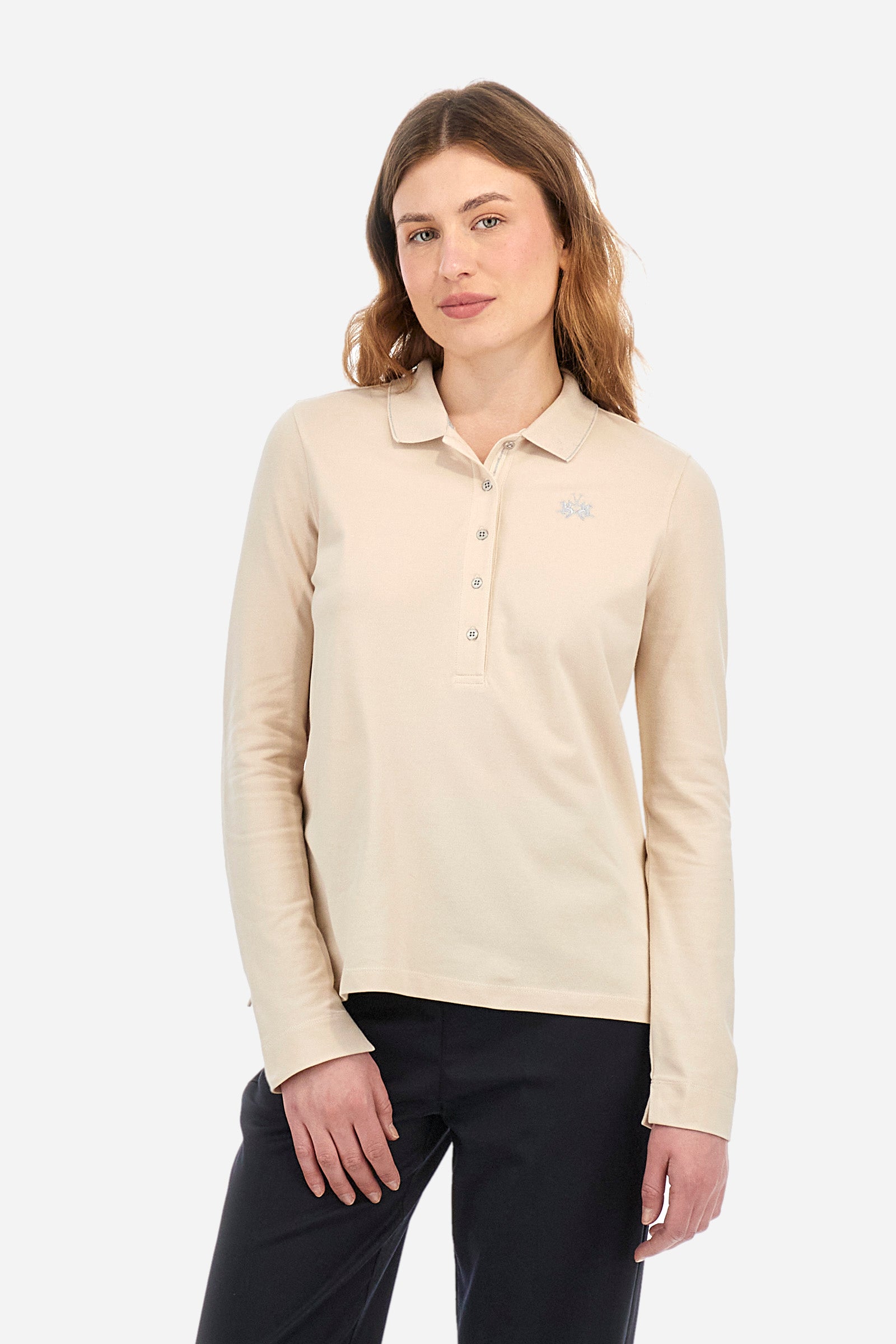 Regular fit stretch cotton polo shirt - Zadie