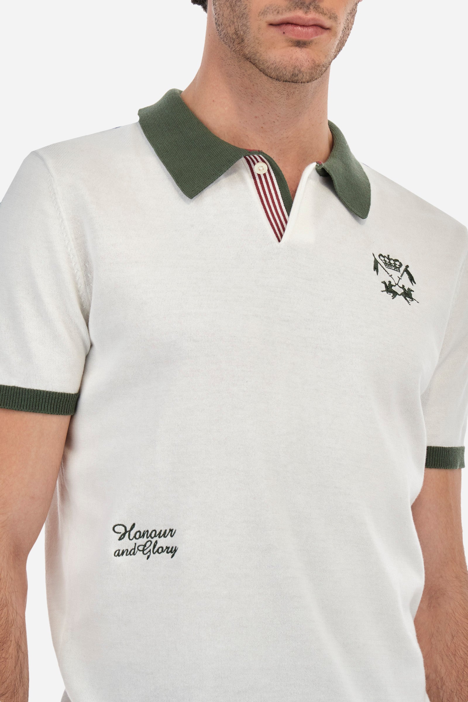 Polo en maille tricot de coton coupe classique - Anthony