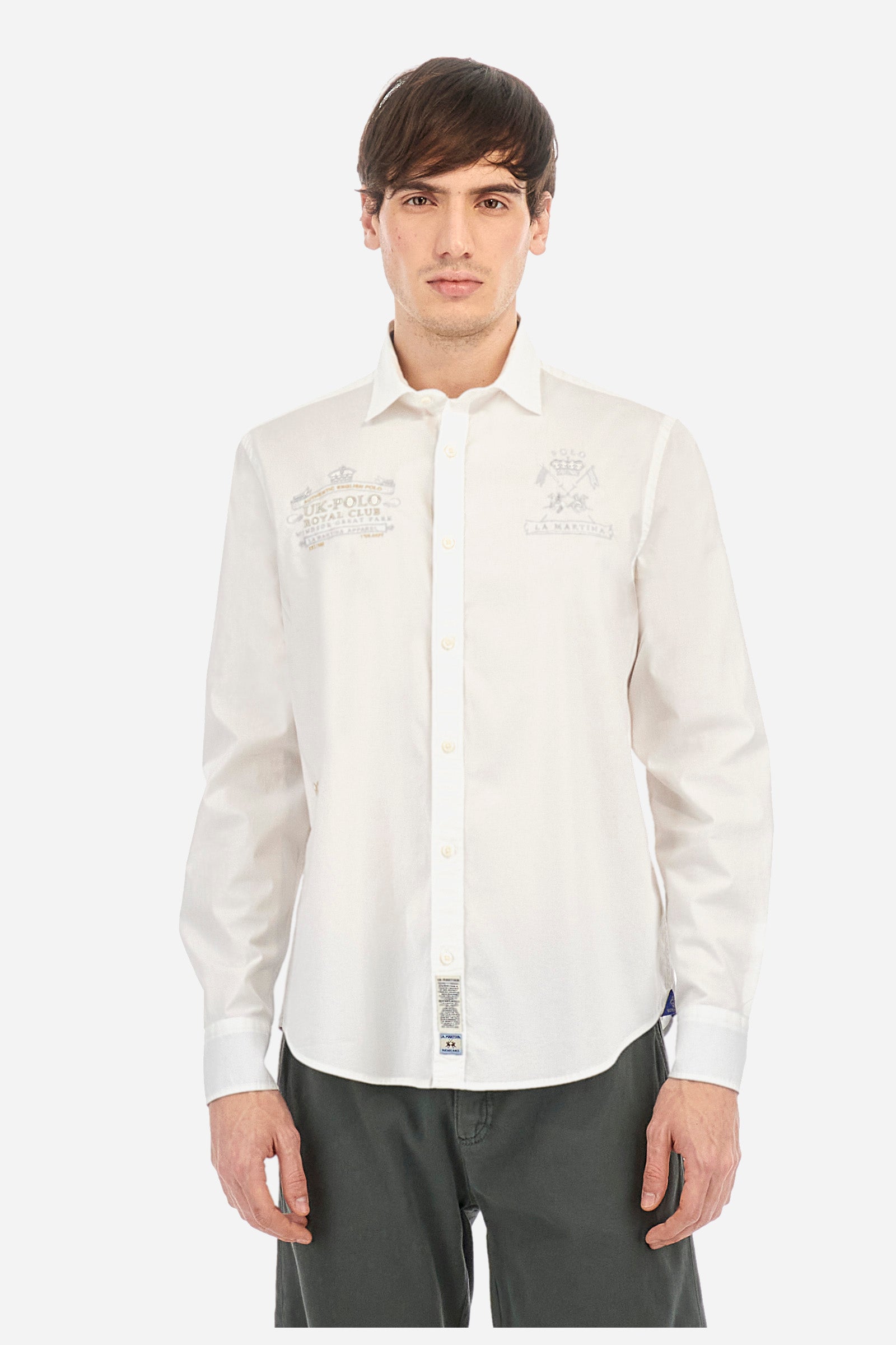 Chemise coupe classique en popeline de coton - Aaron