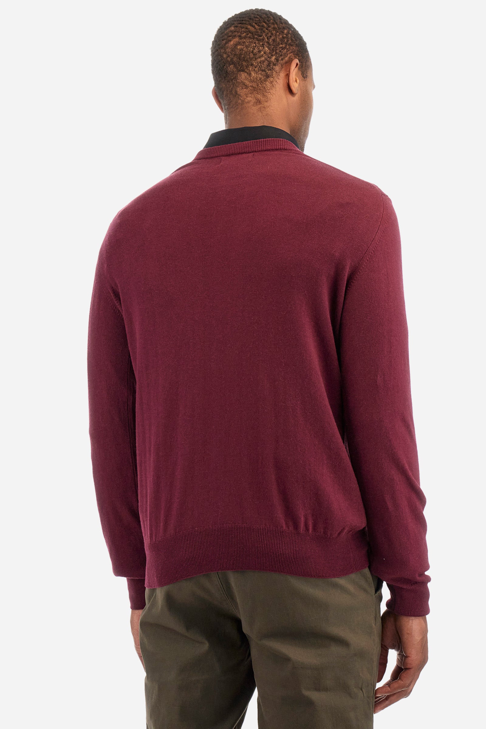 Regular fit pullover in cotton and wool - Zayden