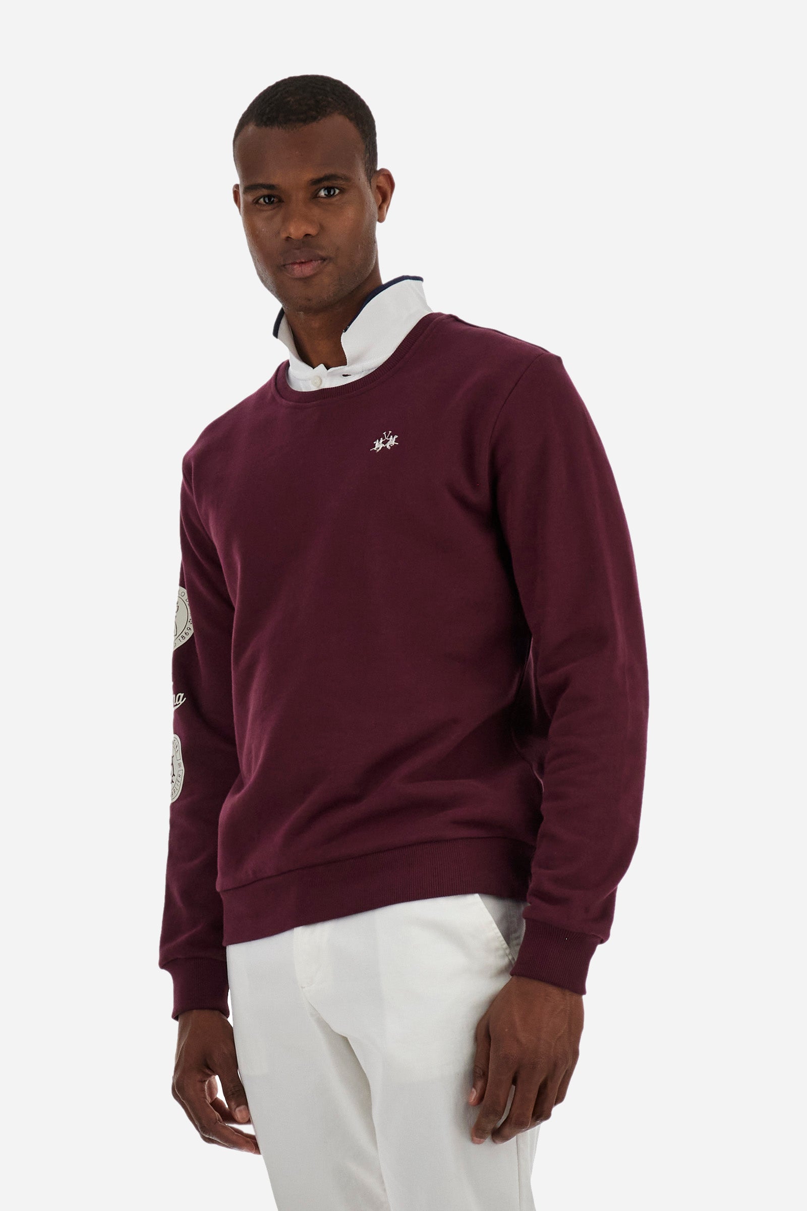 Regular fit cotton sweatshirt - Zahour