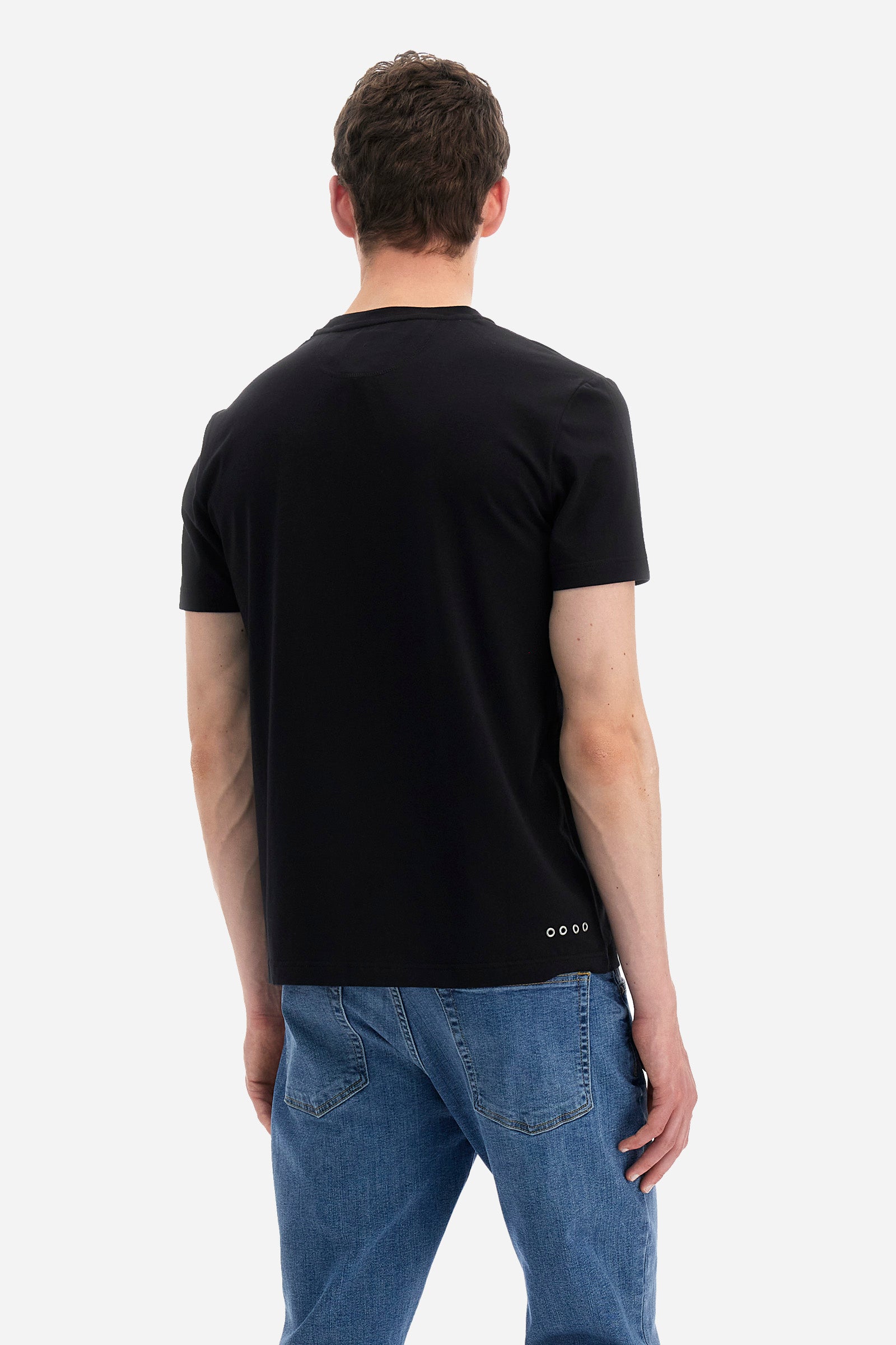 T-shirt regular fit in cotone elasticizzato - Yeshuda