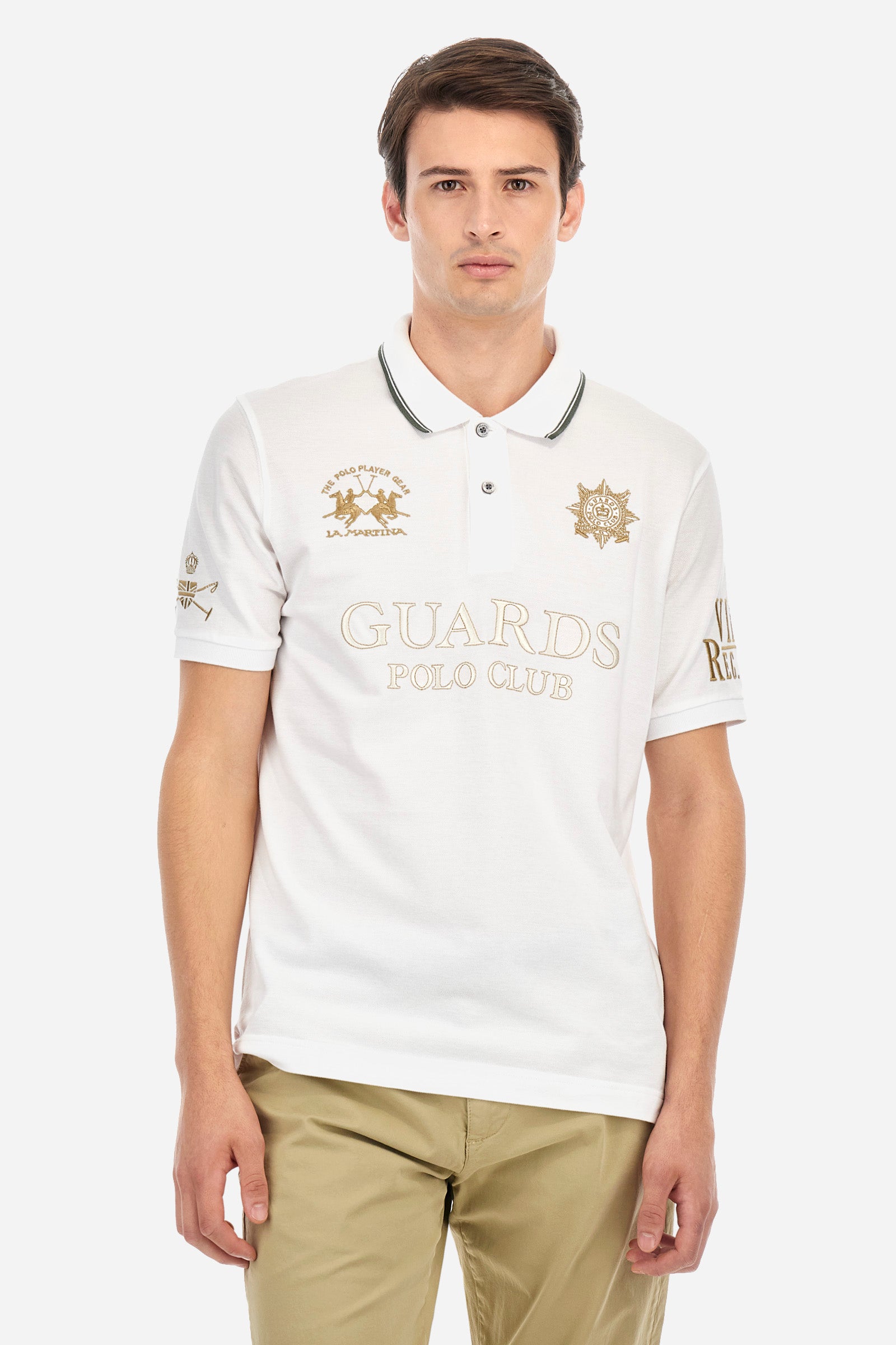 Guards polo in piqué cotton in regular fit - Achille