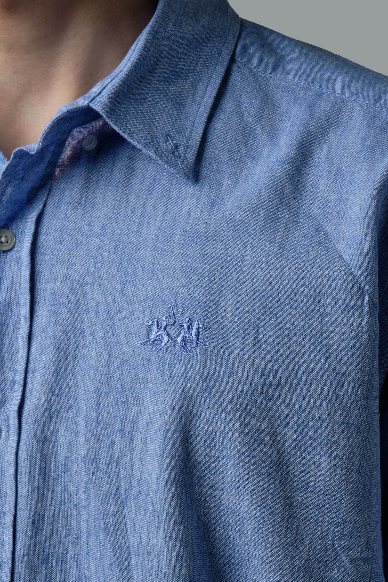 Regular-fit linen-blend shirt