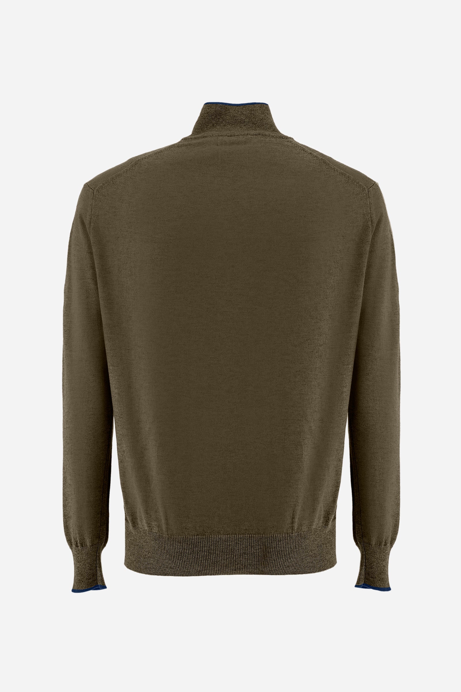 Regular fit pullover in cotton and wool - Zayyir