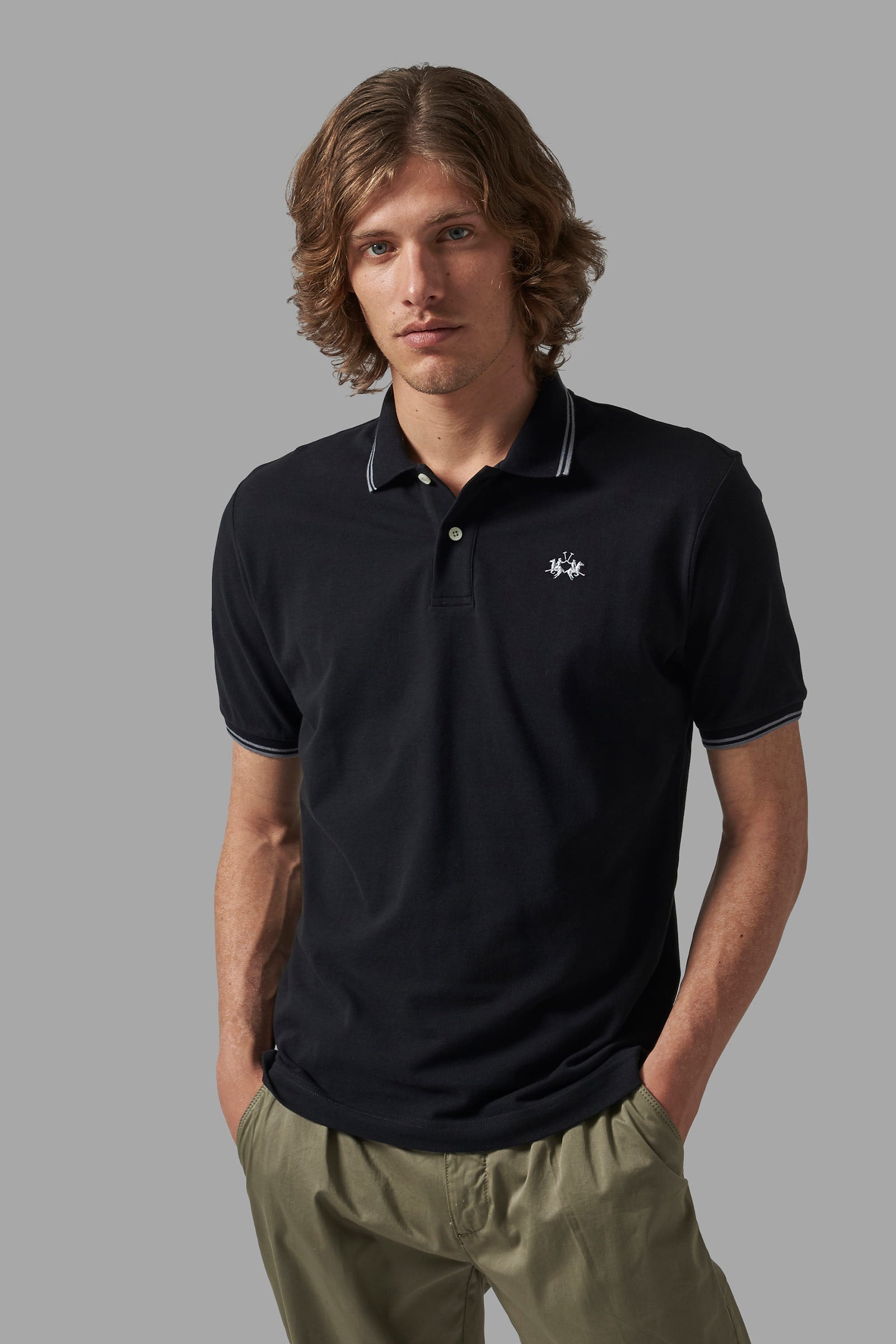 Regular-fit classic piqué polo shirt