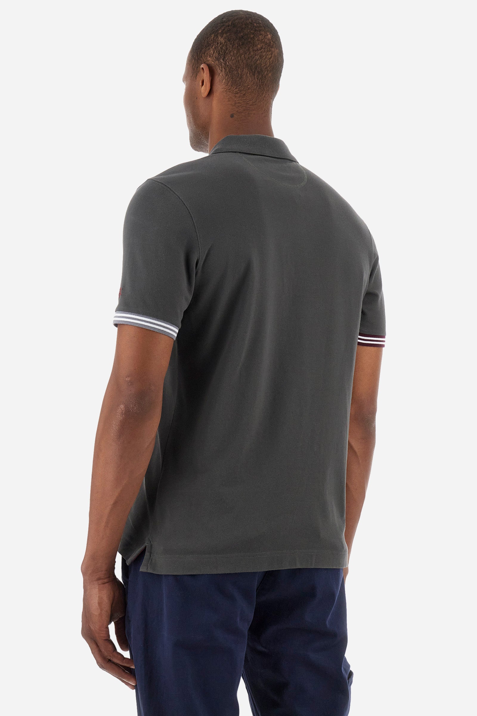 Regular fit polo shirt in stretch cotton - Zaccary