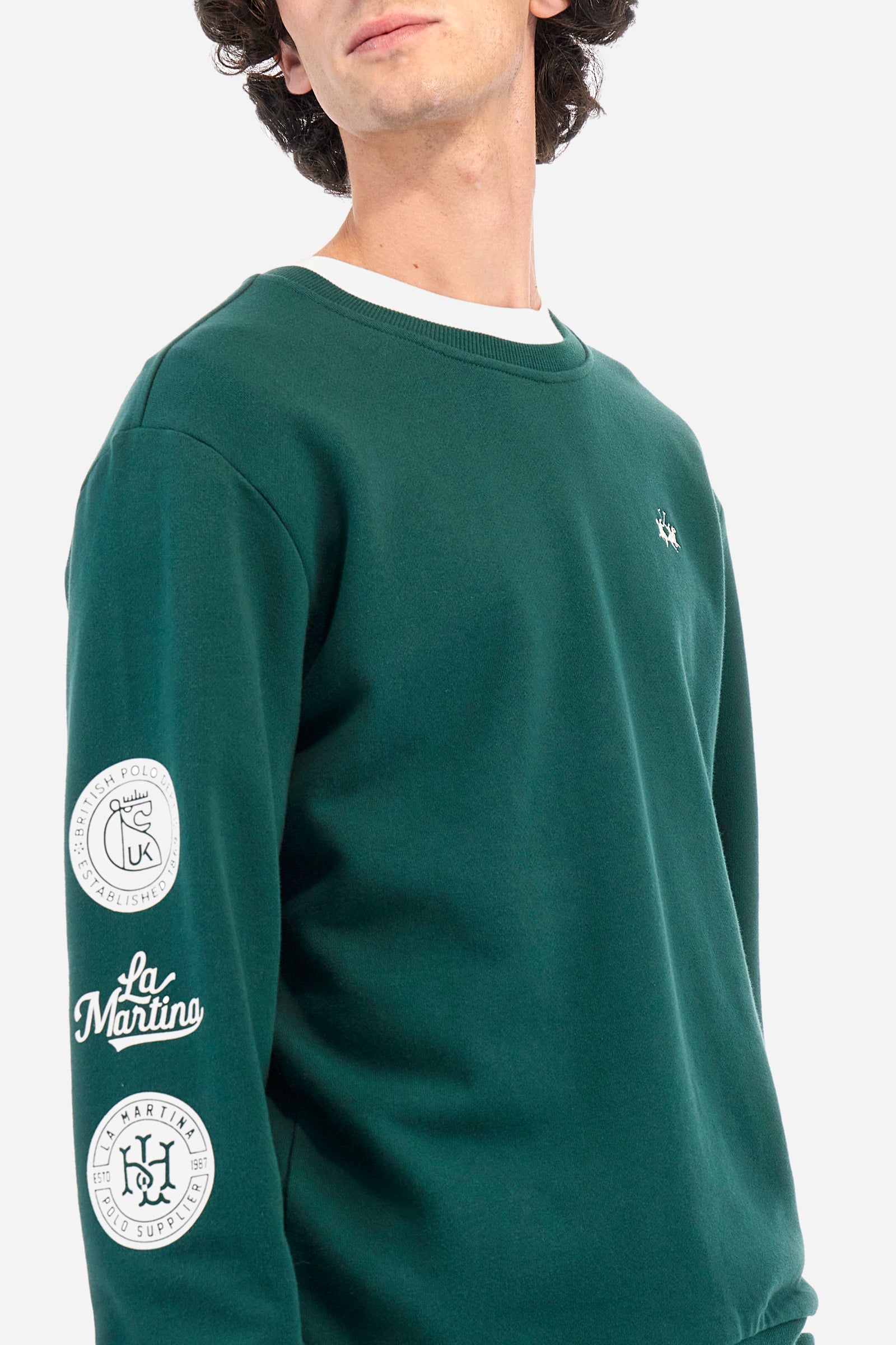 Regular fit cotton sweatshirt - Zahour