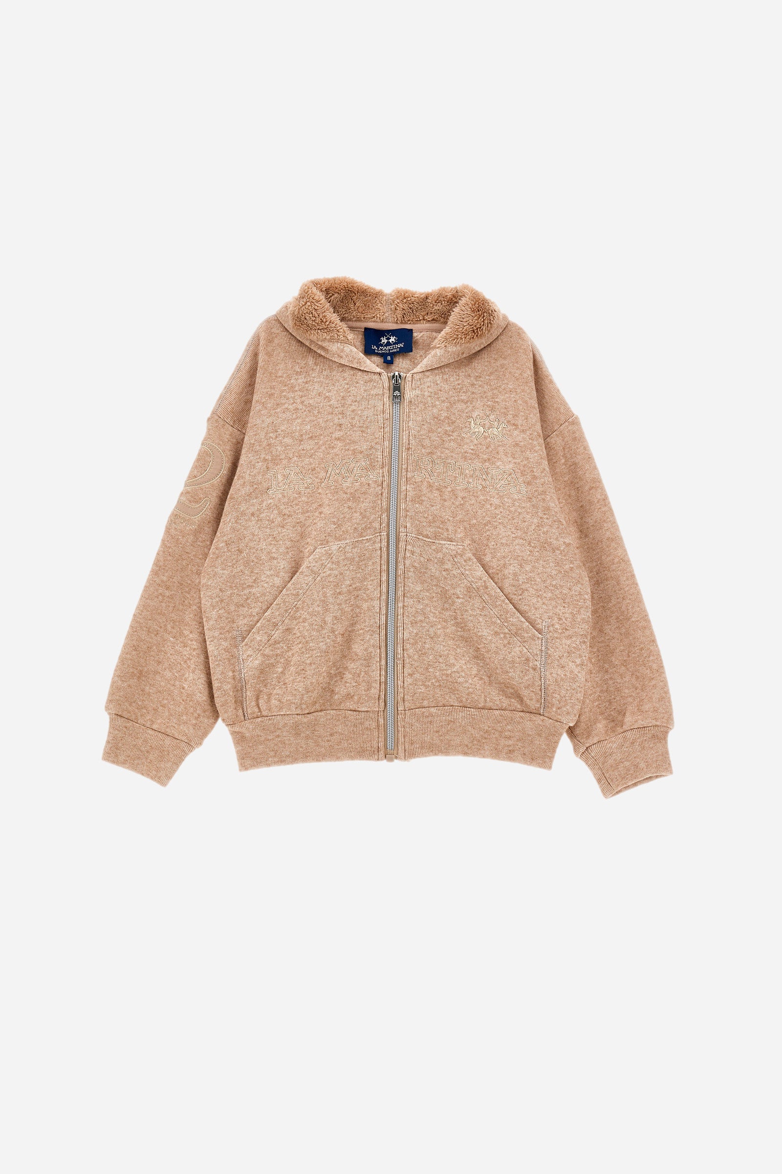 Girls' plush-effect sweatshirt