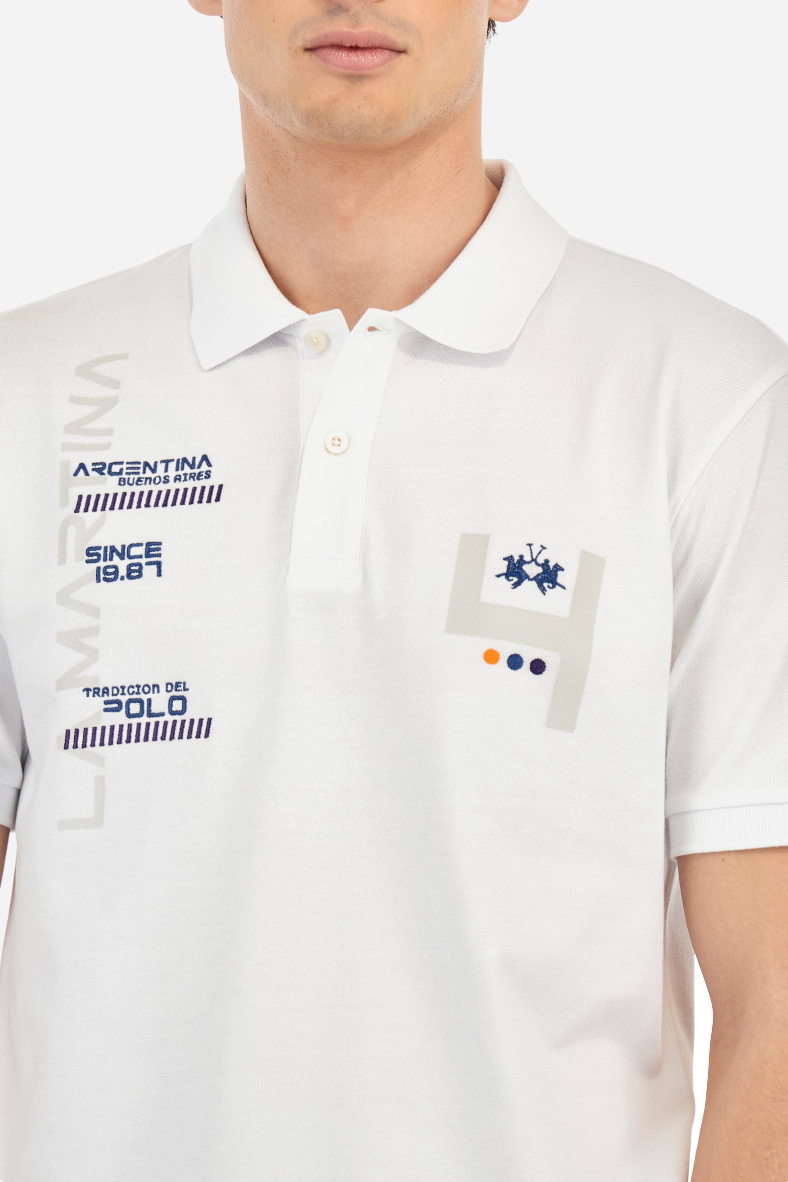 Poloshirt aus Strech-Piqué-Baumwolle mit normaler Passform – Arnold