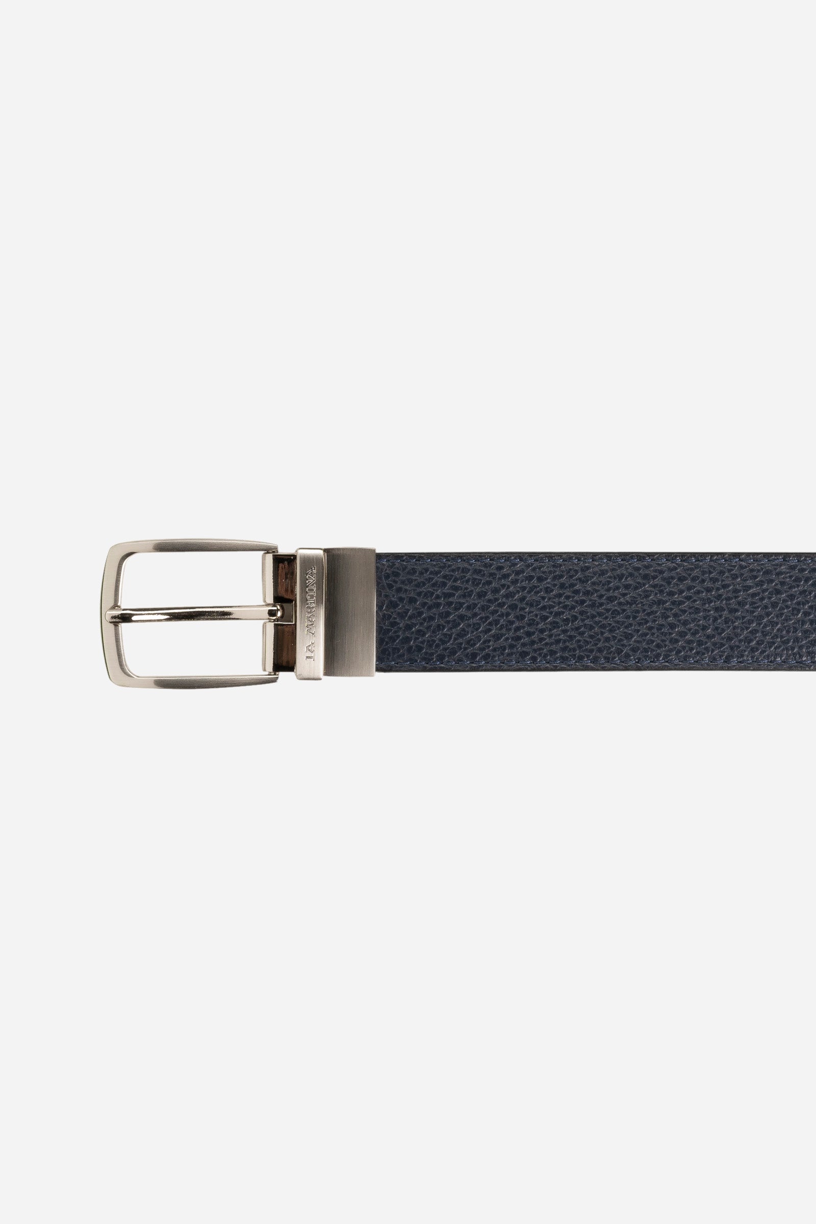 Navy blue men leather belt