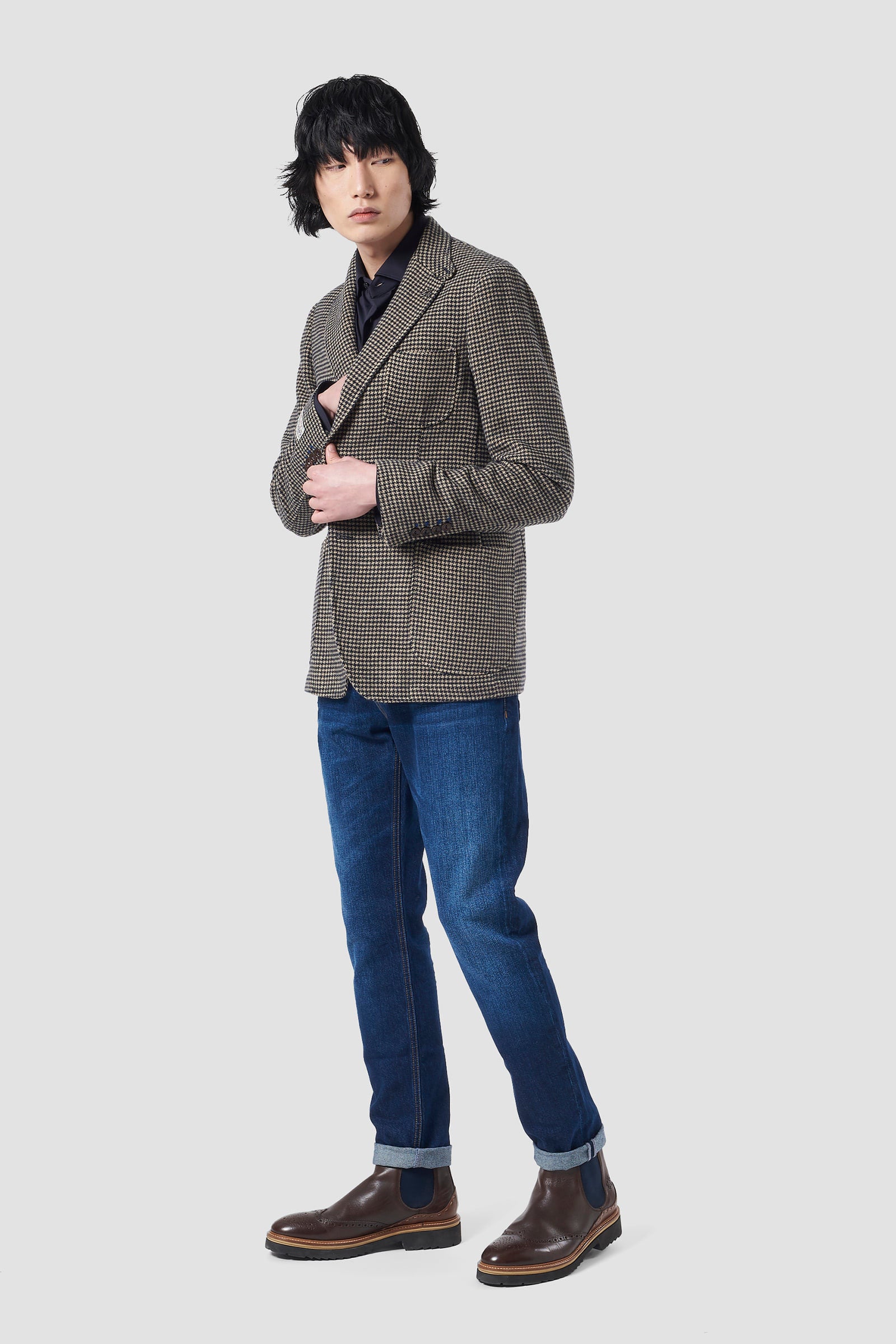 Wool-blend blazer