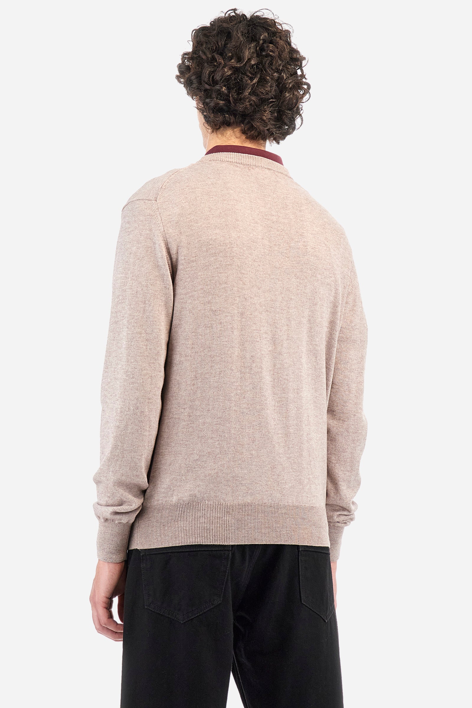 Regular fit pullover in cotton and wool - Zayden