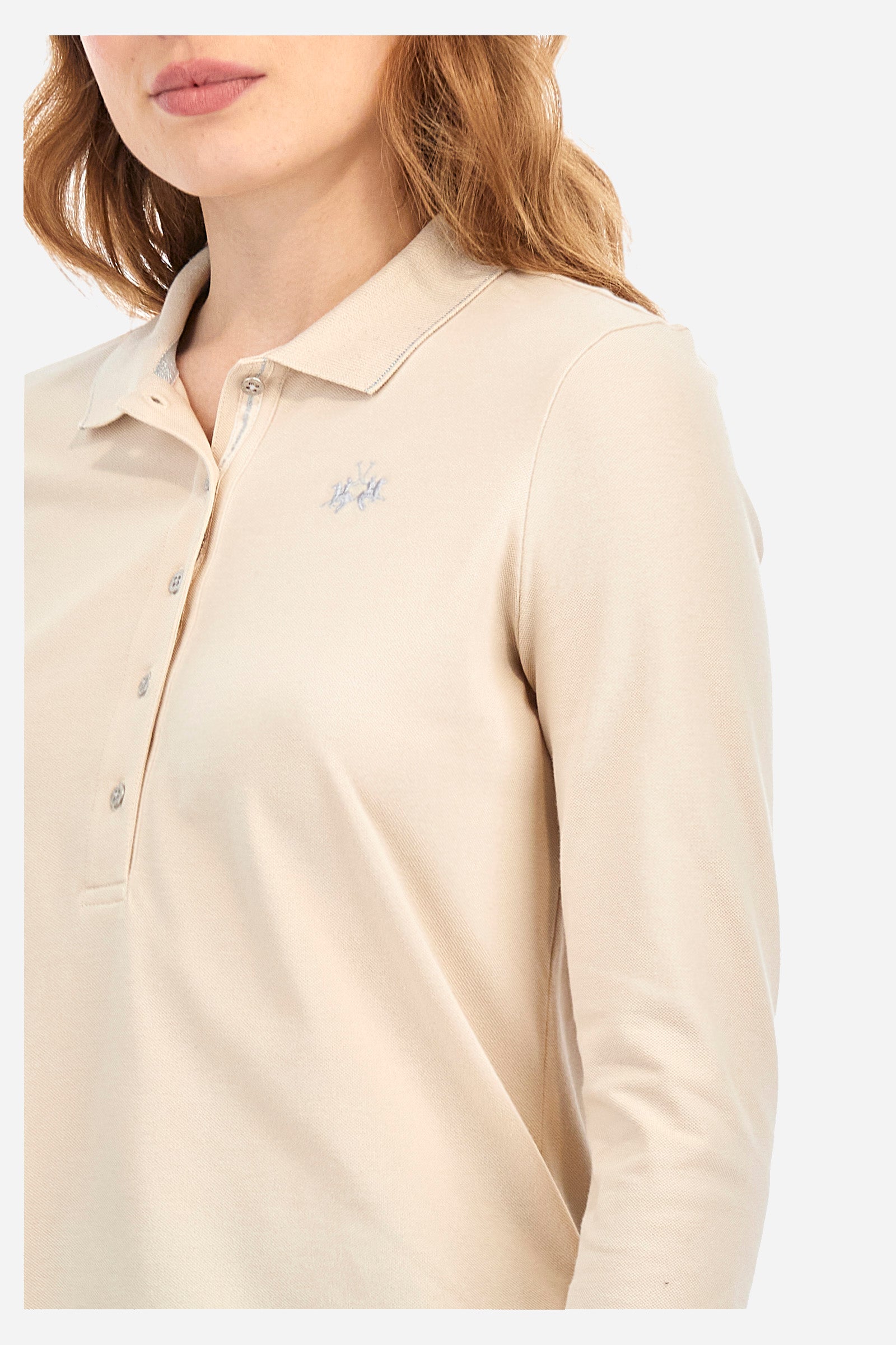 Regular fit stretch cotton polo shirt - Zadie