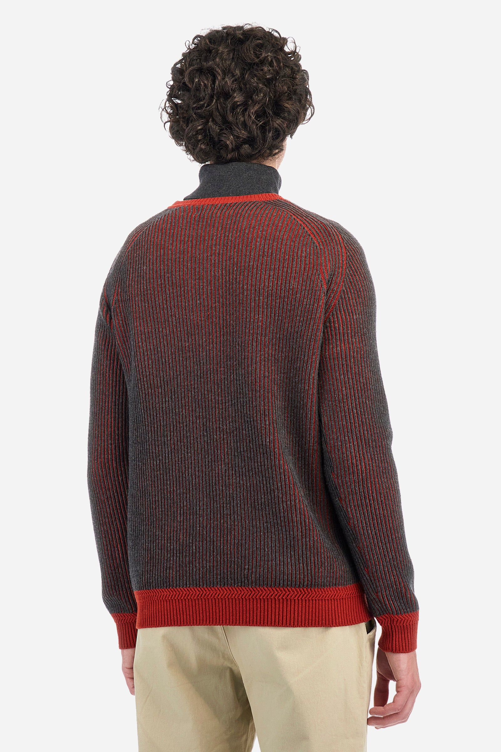 Regular fit pullover in wool and cotton - Zimran