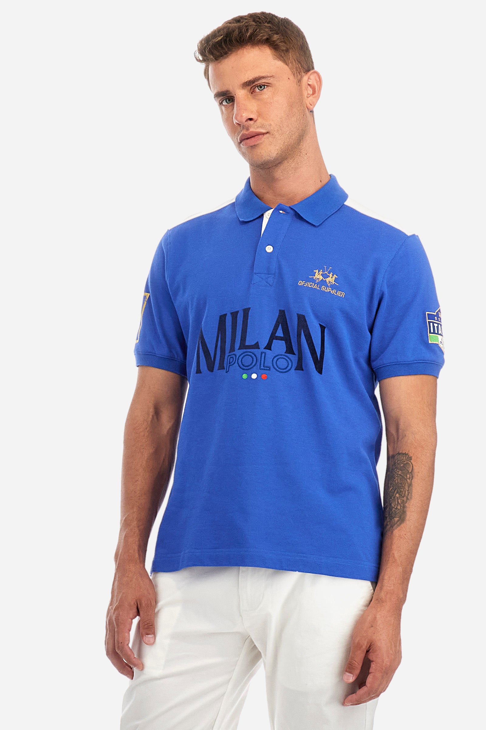 Regular-fit cotton polo shirt - Milan Summer Capsule