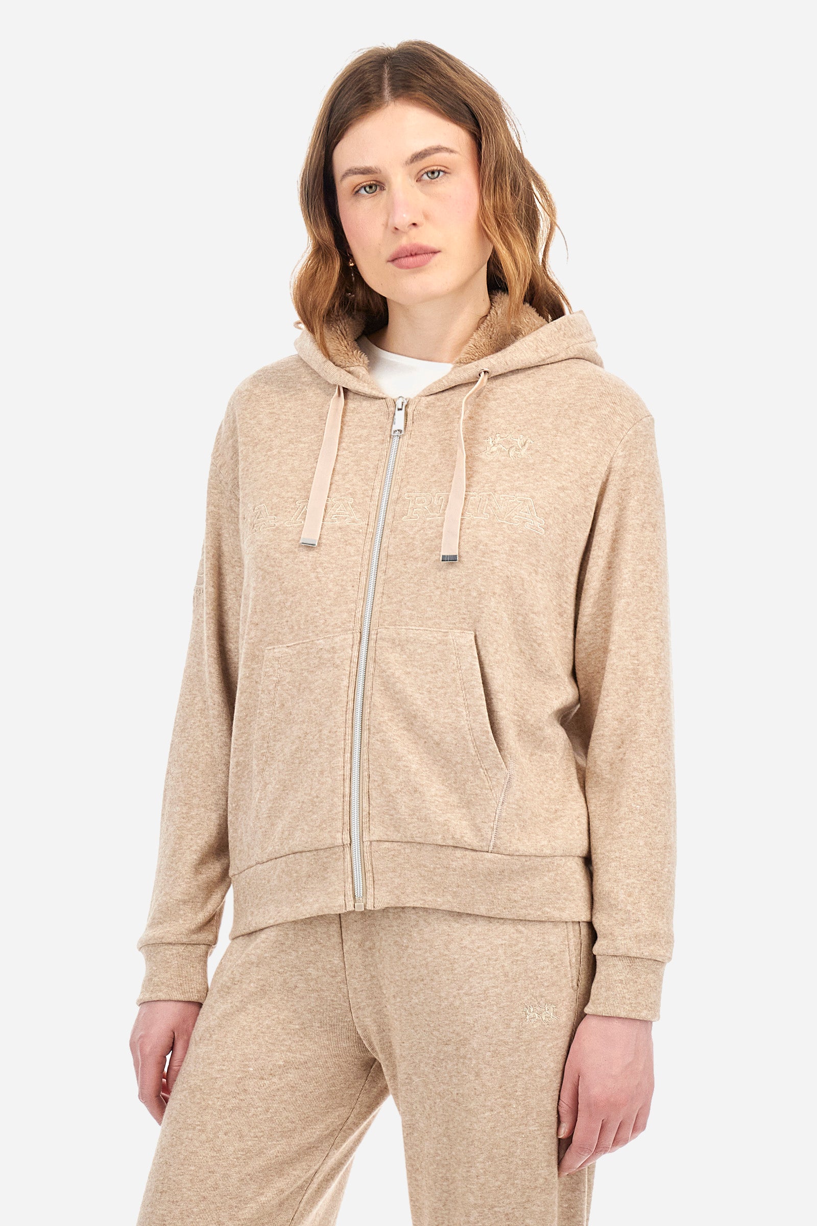 Sweatshirt aus Synthetikgewebe, Regular Fit – Zerlina