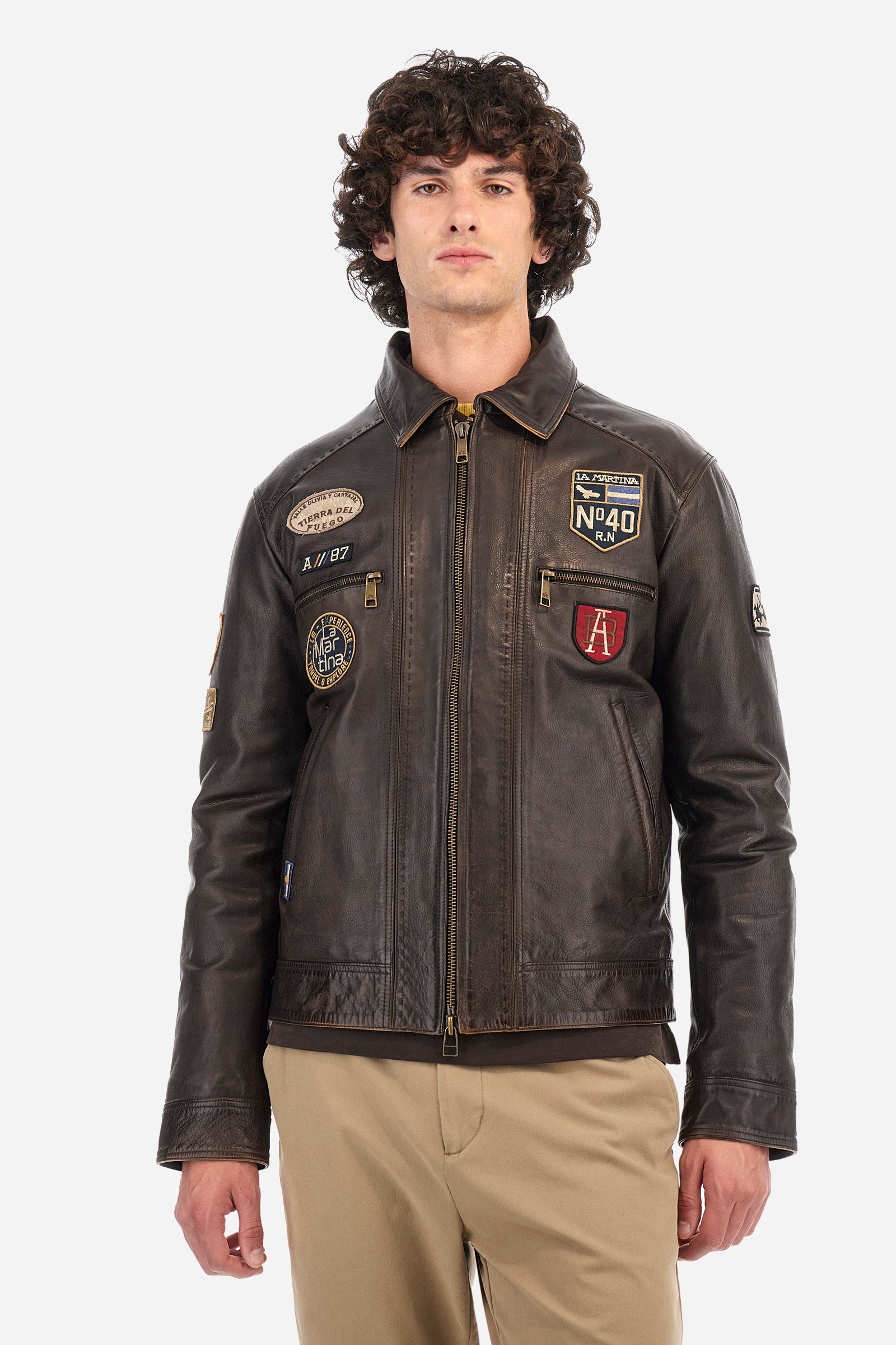 Regular-fit jacket in leather - Zer