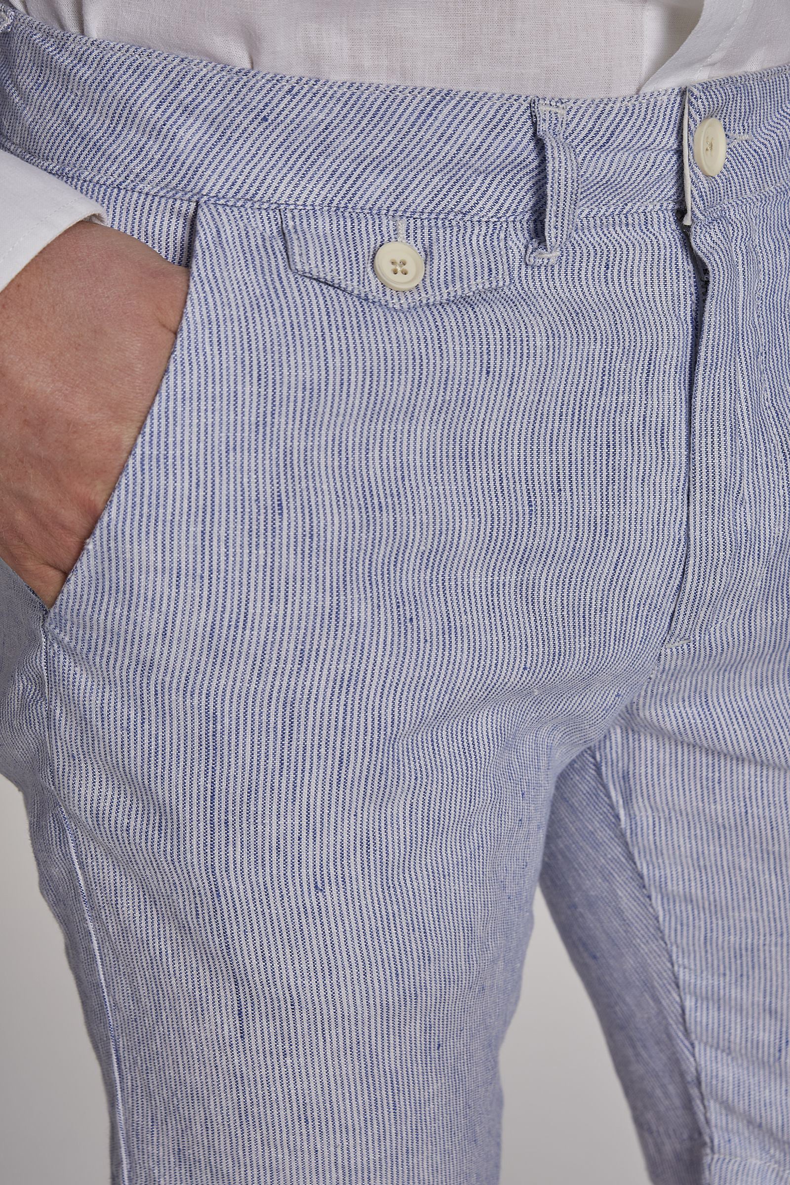 Men's regular-fit linen Bermuda shorts