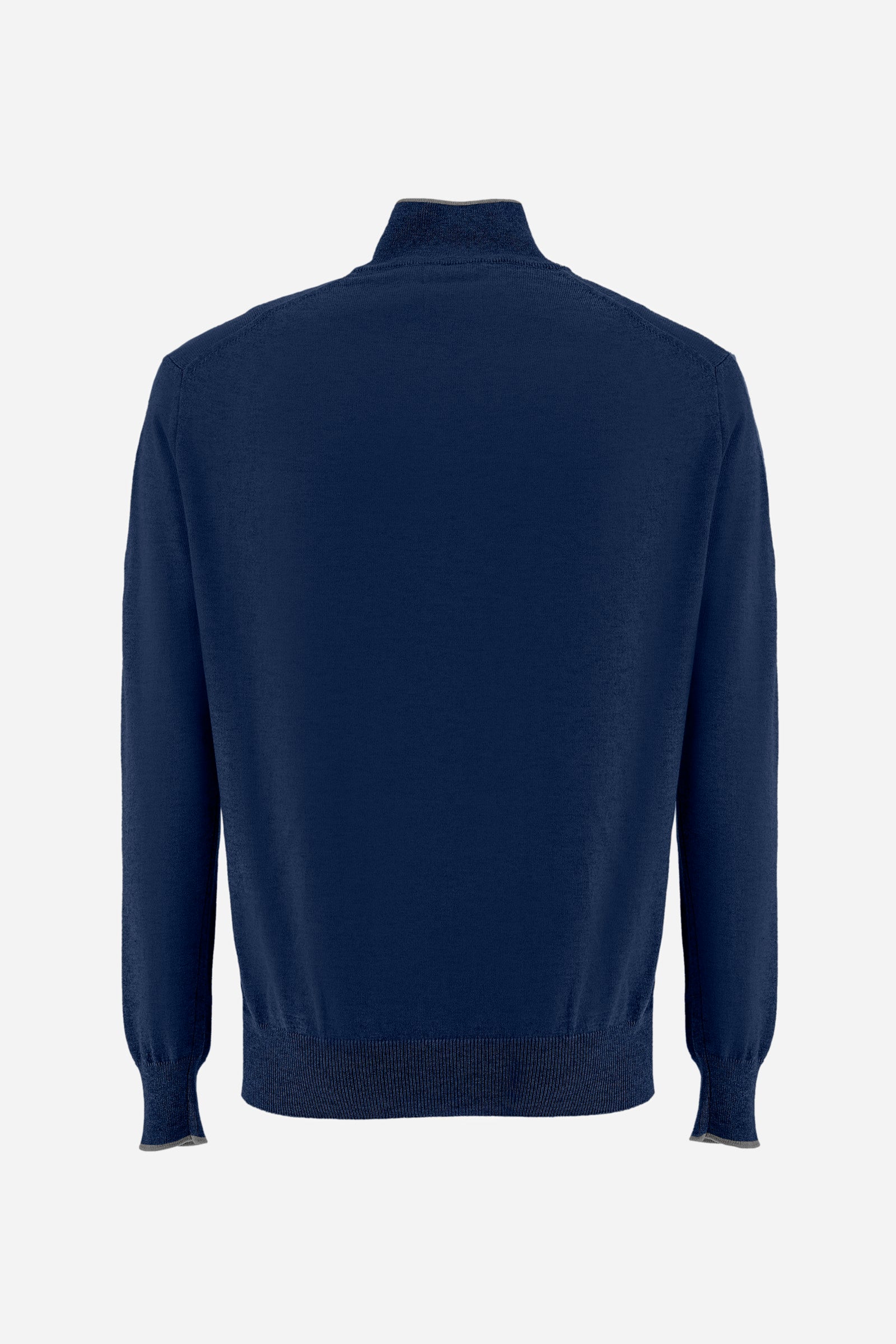 Regular fit pullover in cotton and wool - Zayyir