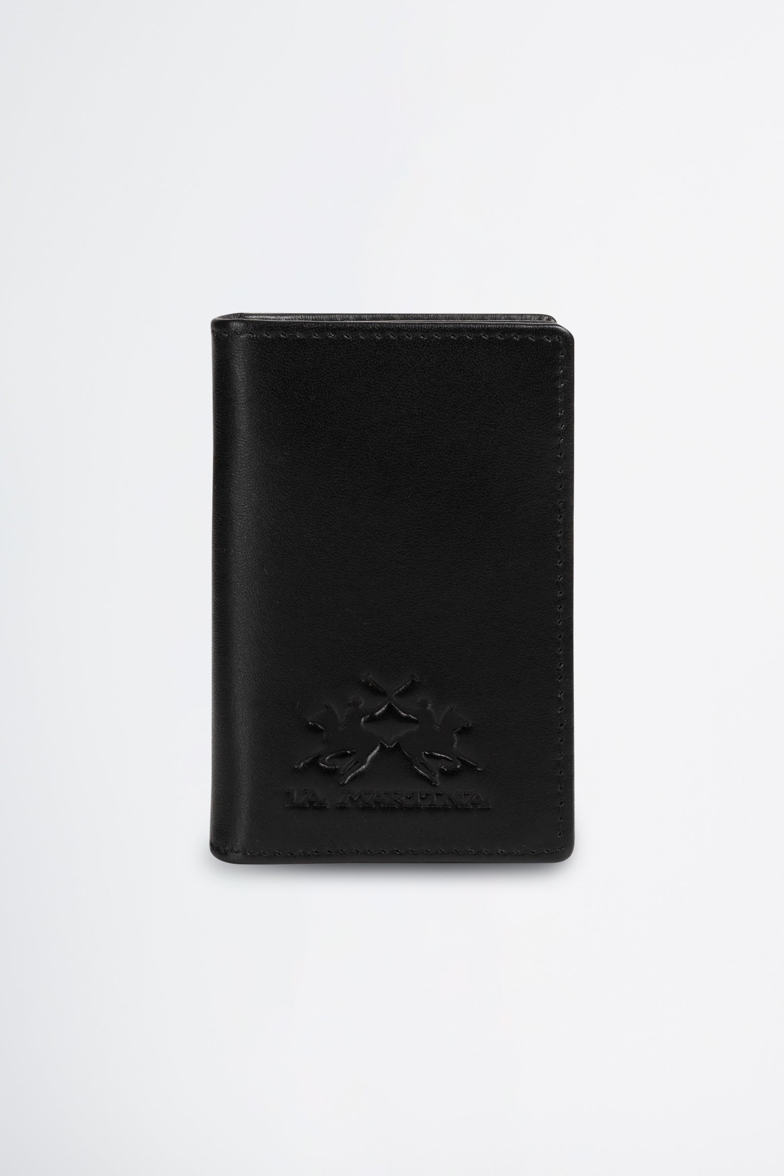 Men leather wallet in solid colour