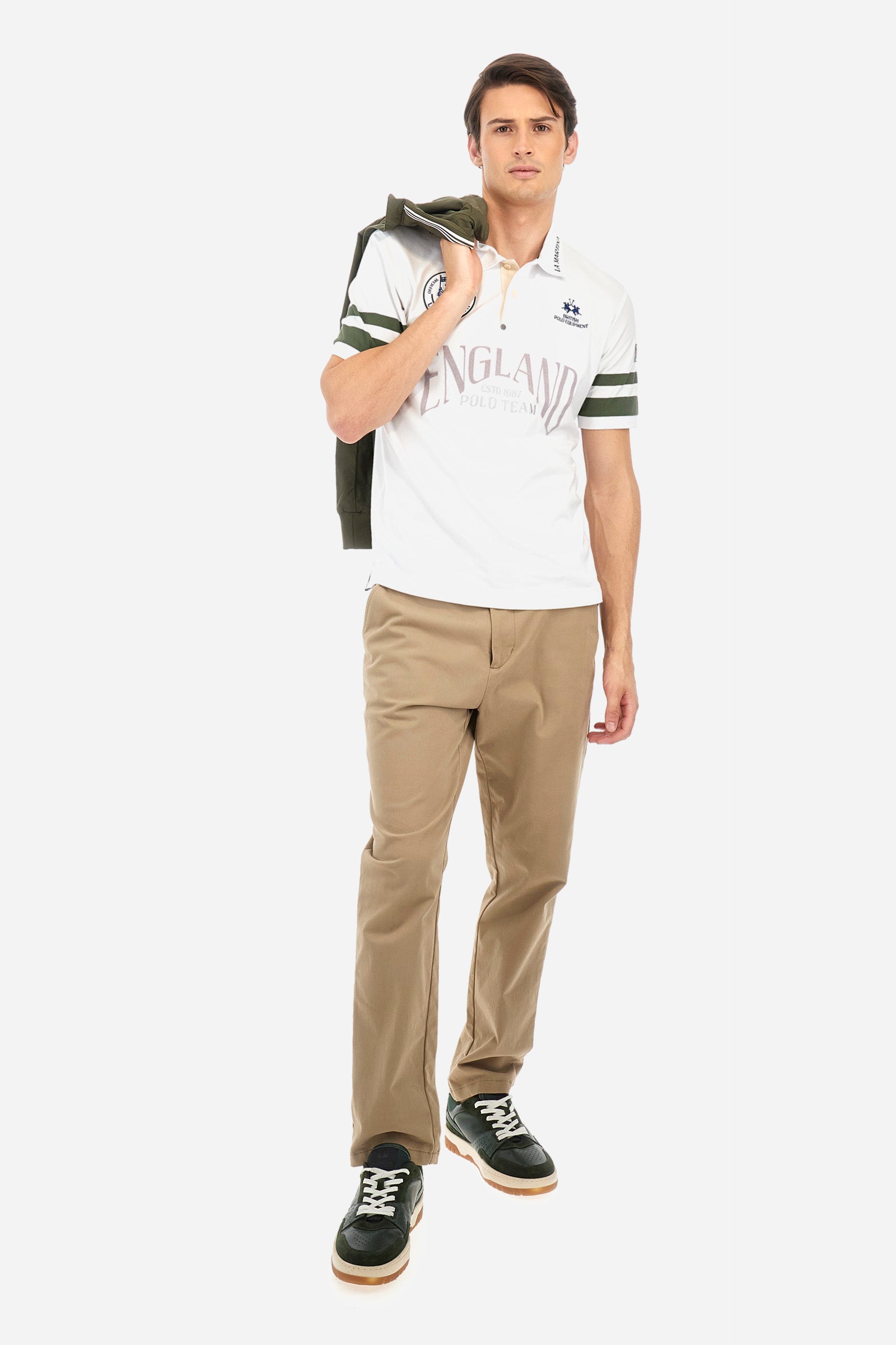 Polo in piquet stretch di cotone regular fit - Argimiro